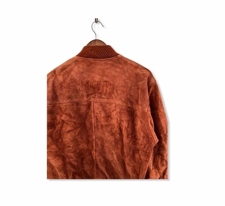 Vintage Vintage Lucky Strike Spell Out Leather Jacket Size US L / EU 52-54 / 3 - 2 Thumbnail