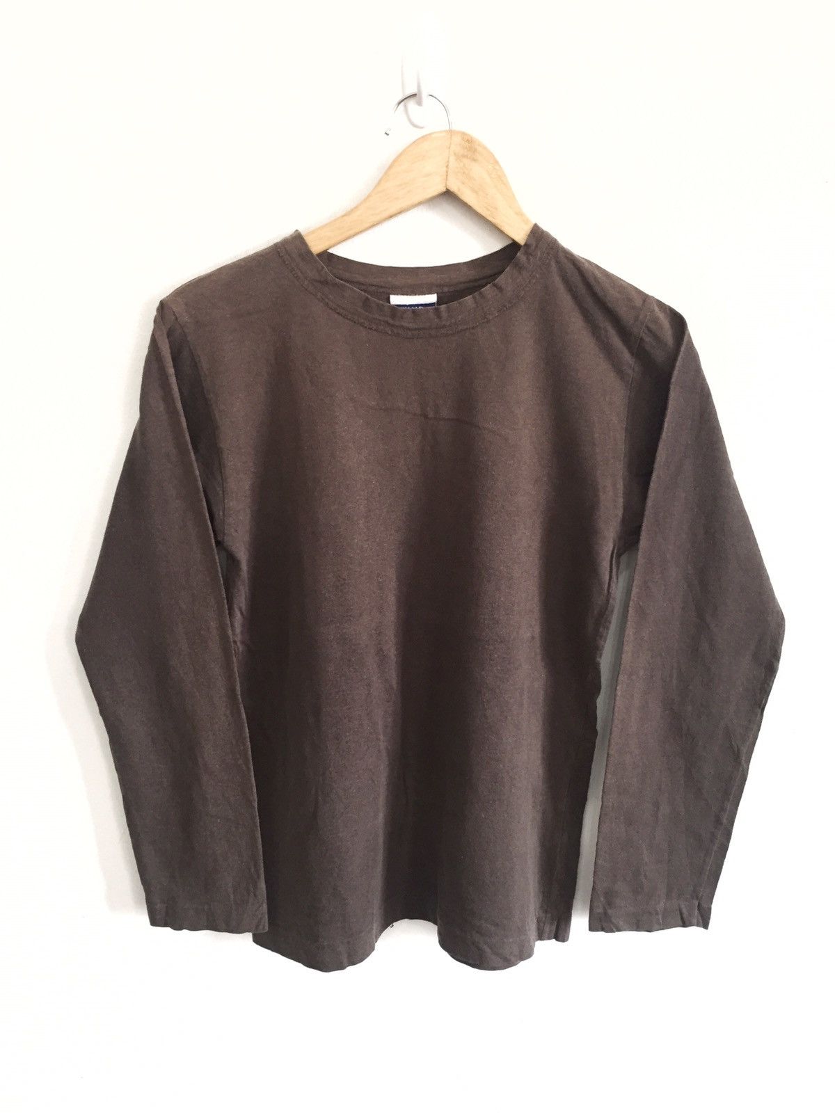 45rpm GRAIL🔥90s 45RPM 🇯🇵 Hemp Brown Rilex Plain LS Shirt Size US S / EU 44-46 / 1 - 1 Thumbnail