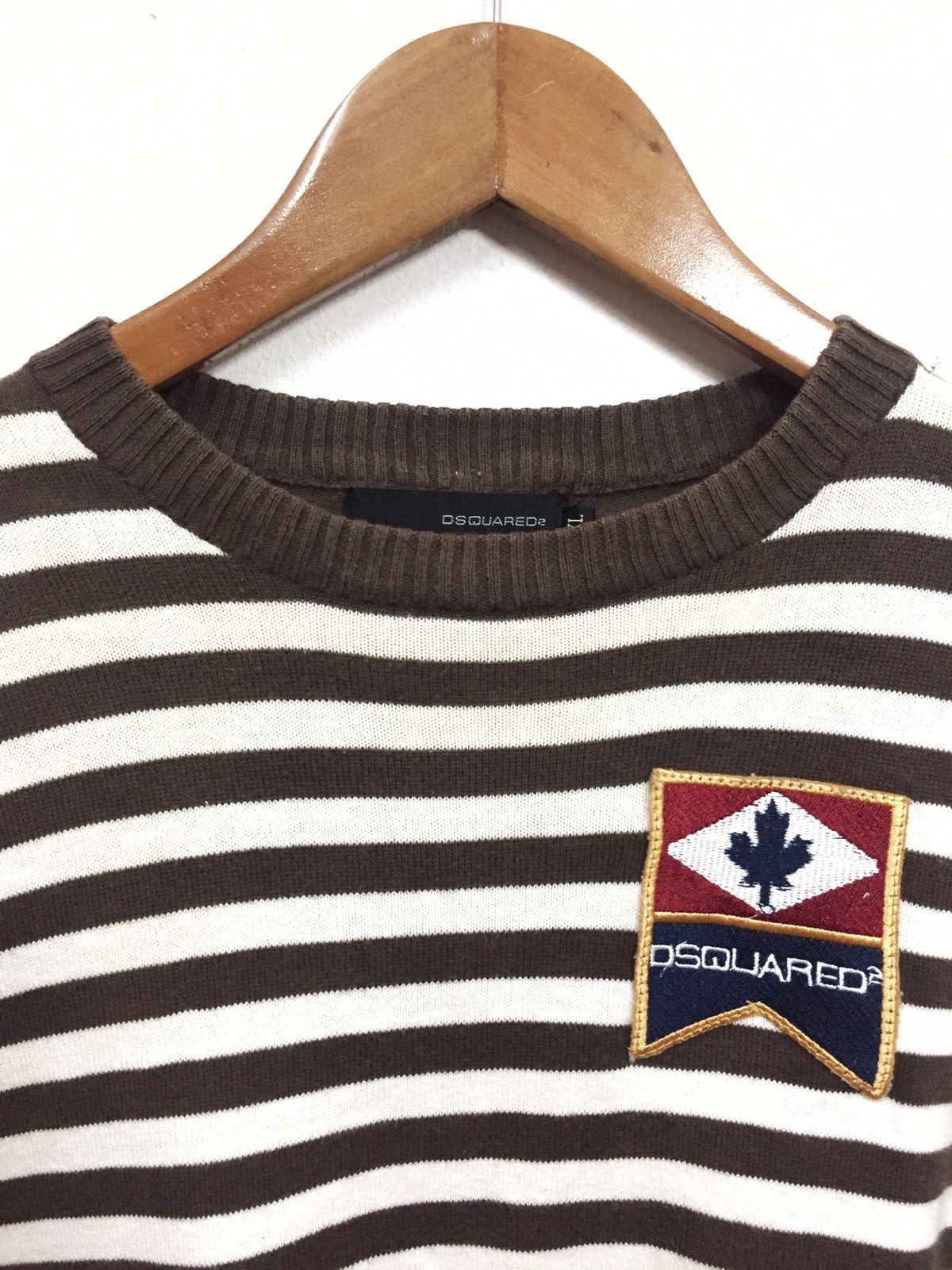 Dsquared2 OG Dsquared2 🇮🇹 Horizontal Striped Padded Arm Pullover Size US M / EU 48-50 / 2 - 3 Thumbnail
