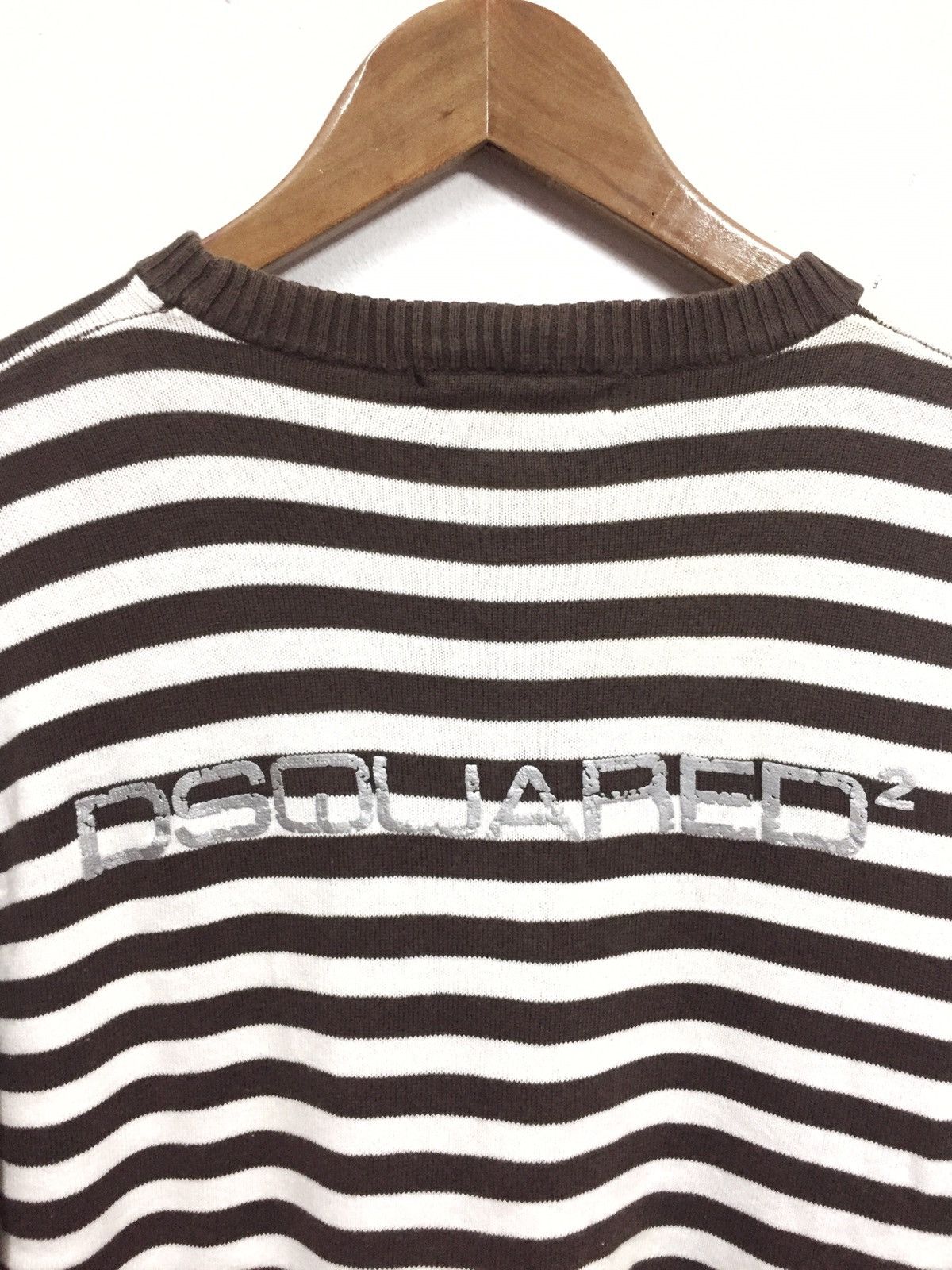 Dsquared2 OG Dsquared2 🇮🇹 Horizontal Striped Padded Arm Pullover Size US M / EU 48-50 / 2 - 4 Thumbnail