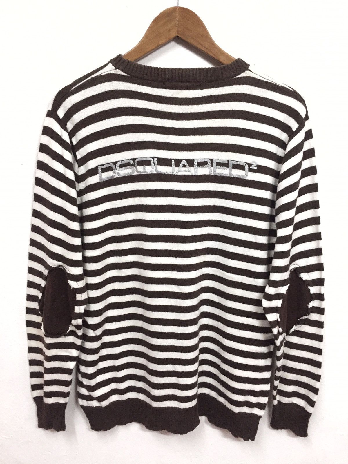 Dsquared2 OG Dsquared2 🇮🇹 Horizontal Striped Padded Arm Pullover Size US M / EU 48-50 / 2 - 2 Thumbnail