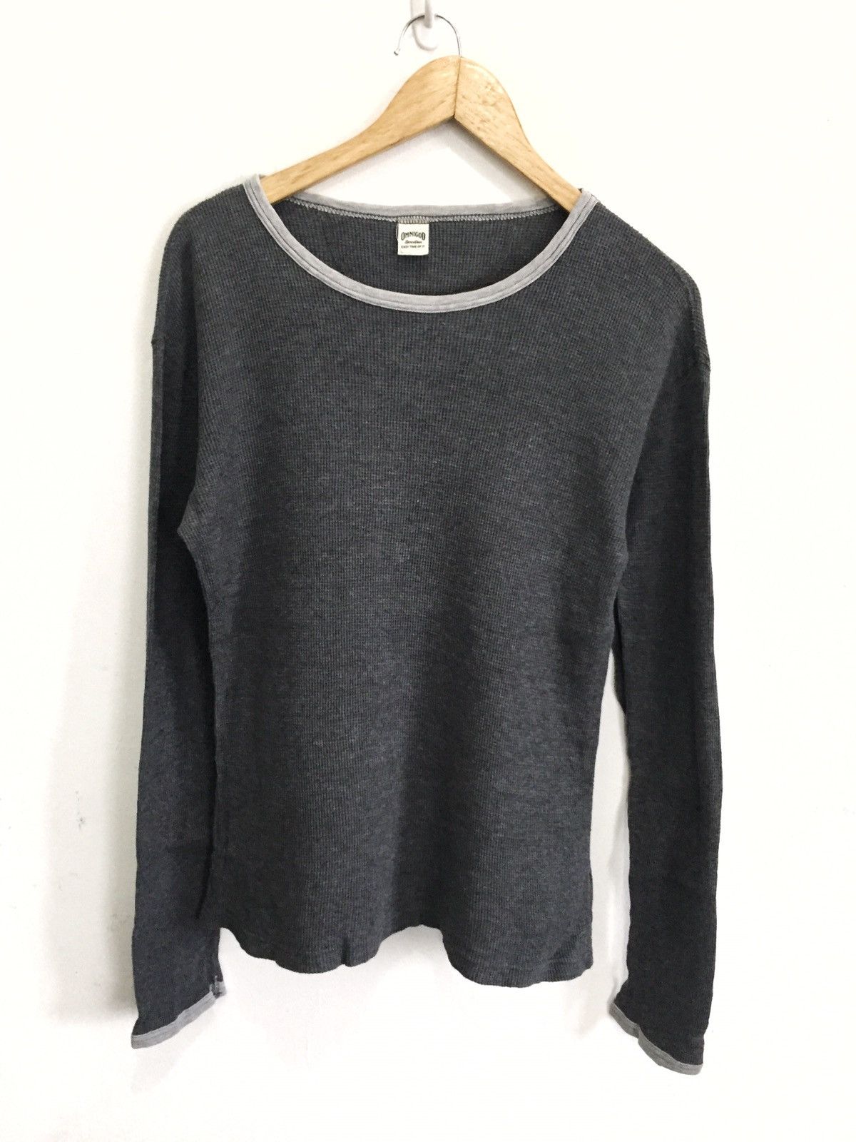 image of Omnigod Waffle Combat Long Sleeve Shirt in Grey, Men's (Size Medium)