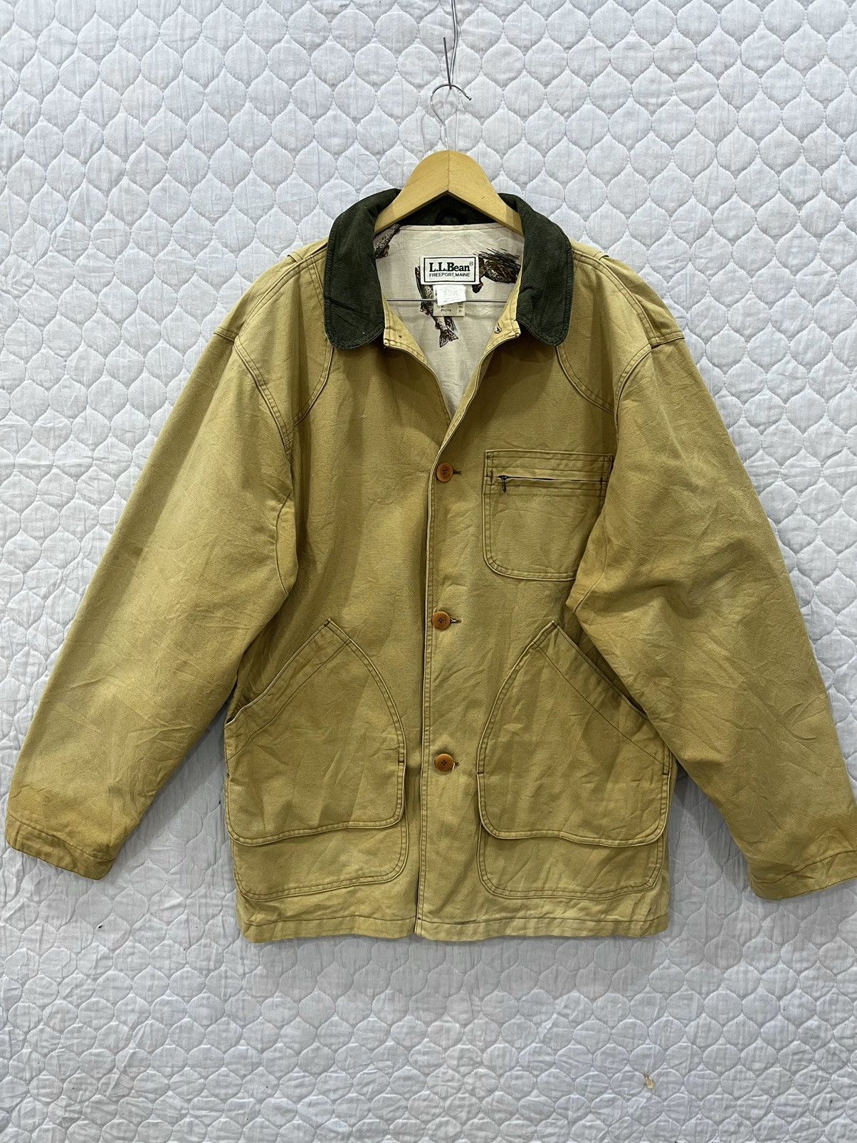 image of L L Bean x Made In USA J. Vintage Ll Bean Distressed Jacket in Brown, Men's (Size XL)