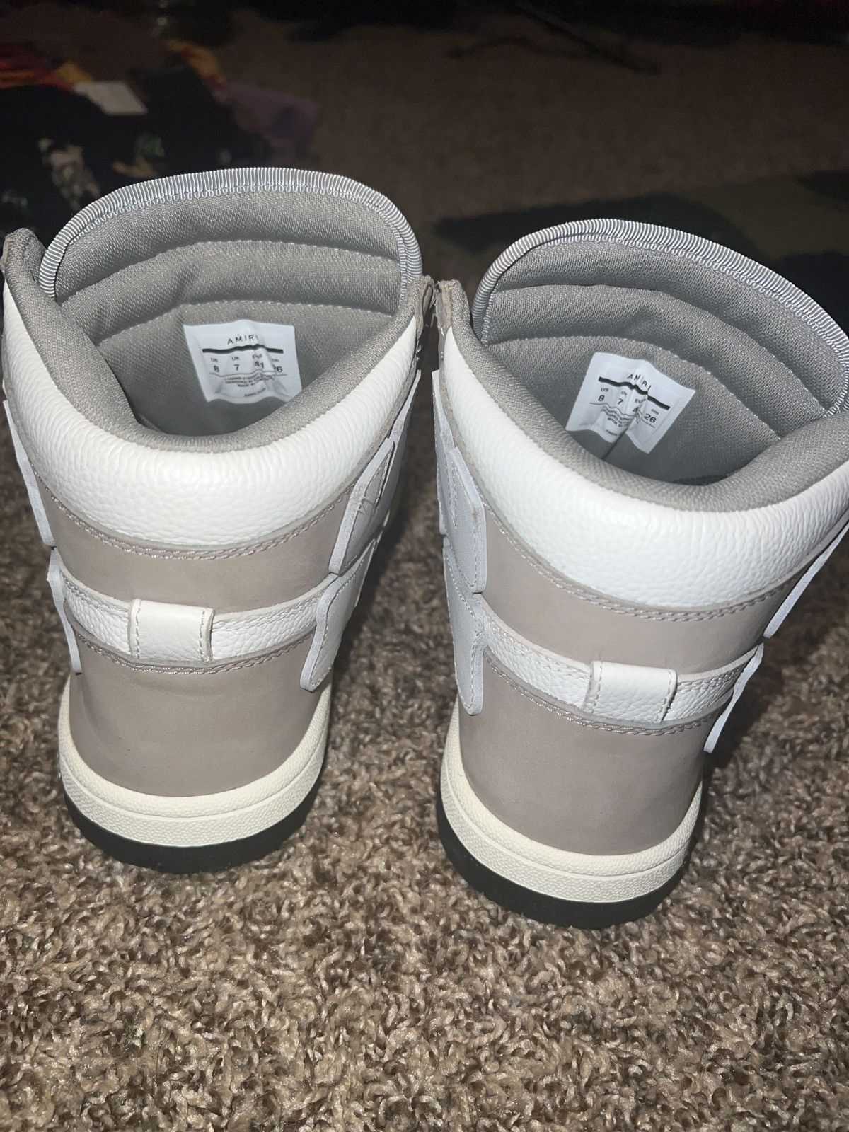 Amiri Amiri skel hi top gray Size US 8 / EU 41 - 4 Thumbnail