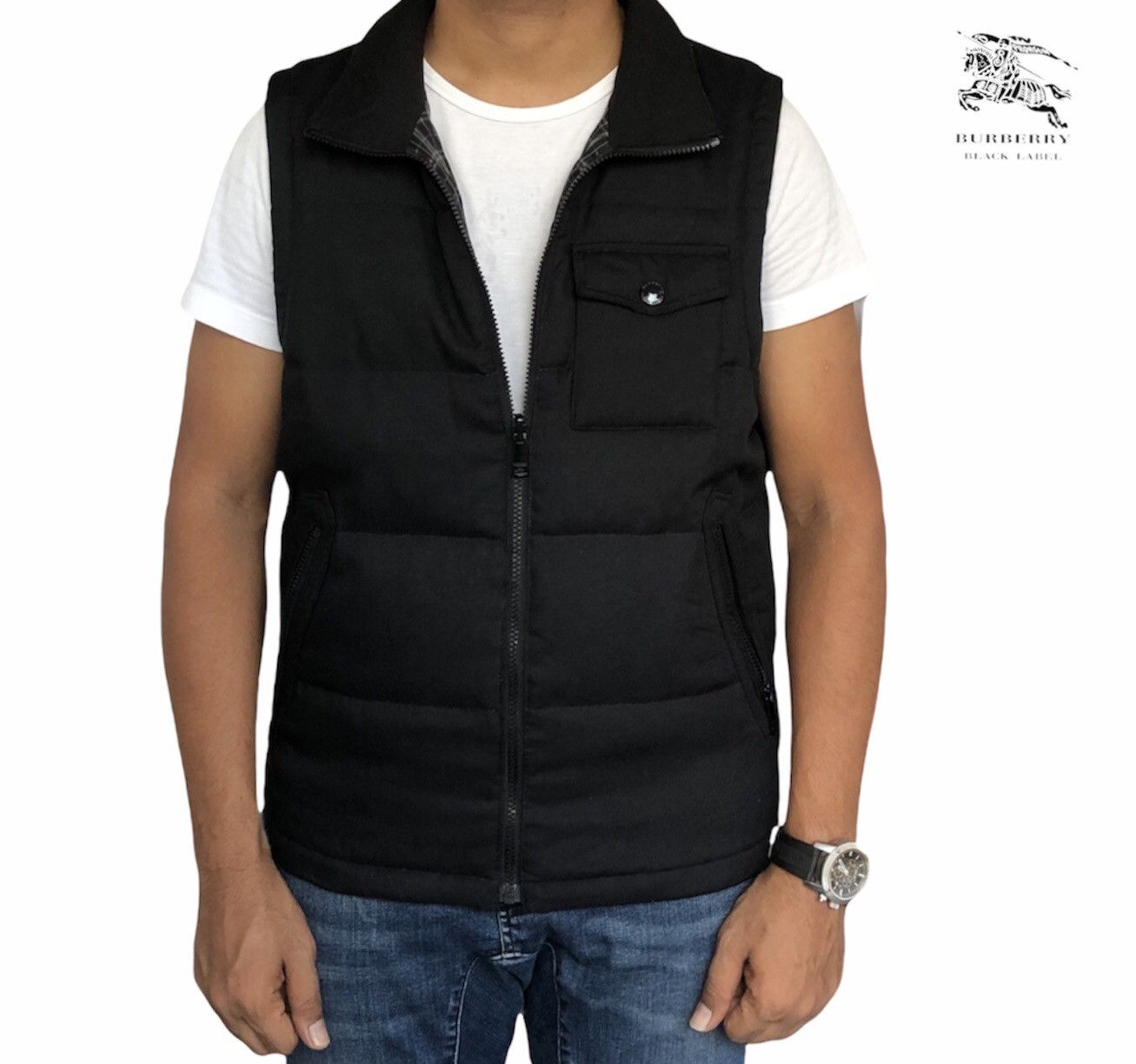 Burberry Authentic Burberry Black Label Goose Down Vest Puffer Jacket Size US M / EU 48-50 / 2 - 1 Thumbnail