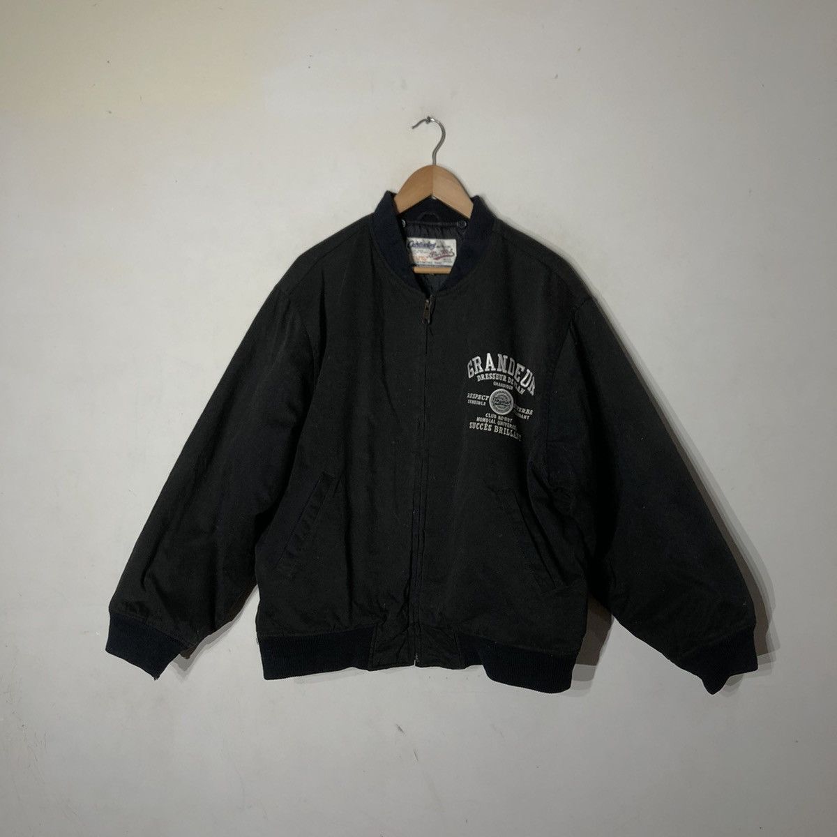 Japanese Brand Varsity Jacket GRANDEUR Embroidered Big Logo Kanye Style Size US L / EU 52-54 / 3 - 2 Thumbnail