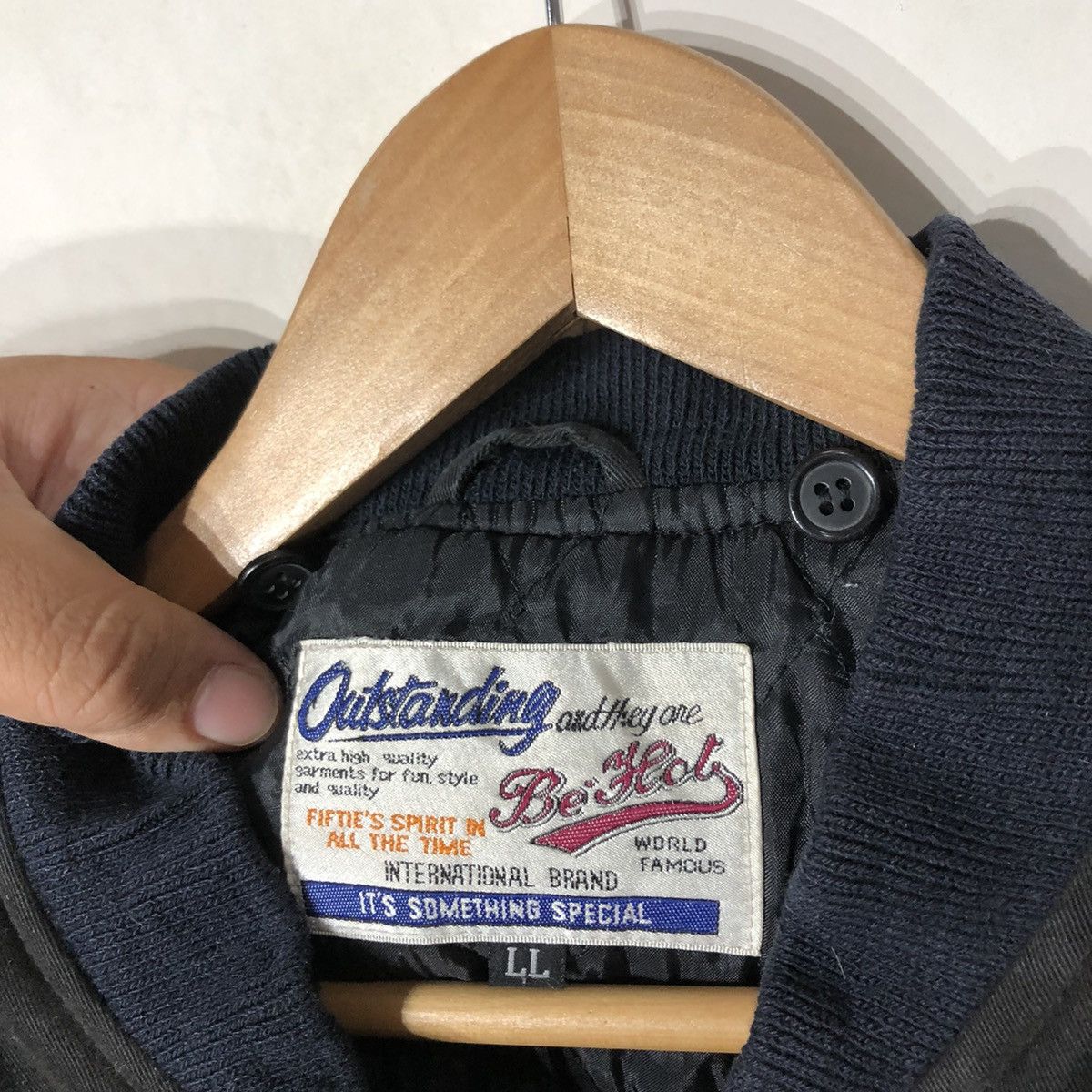 Japanese Brand Varsity Jacket GRANDEUR Embroidered Big Logo Kanye Style Size US L / EU 52-54 / 3 - 11 Thumbnail