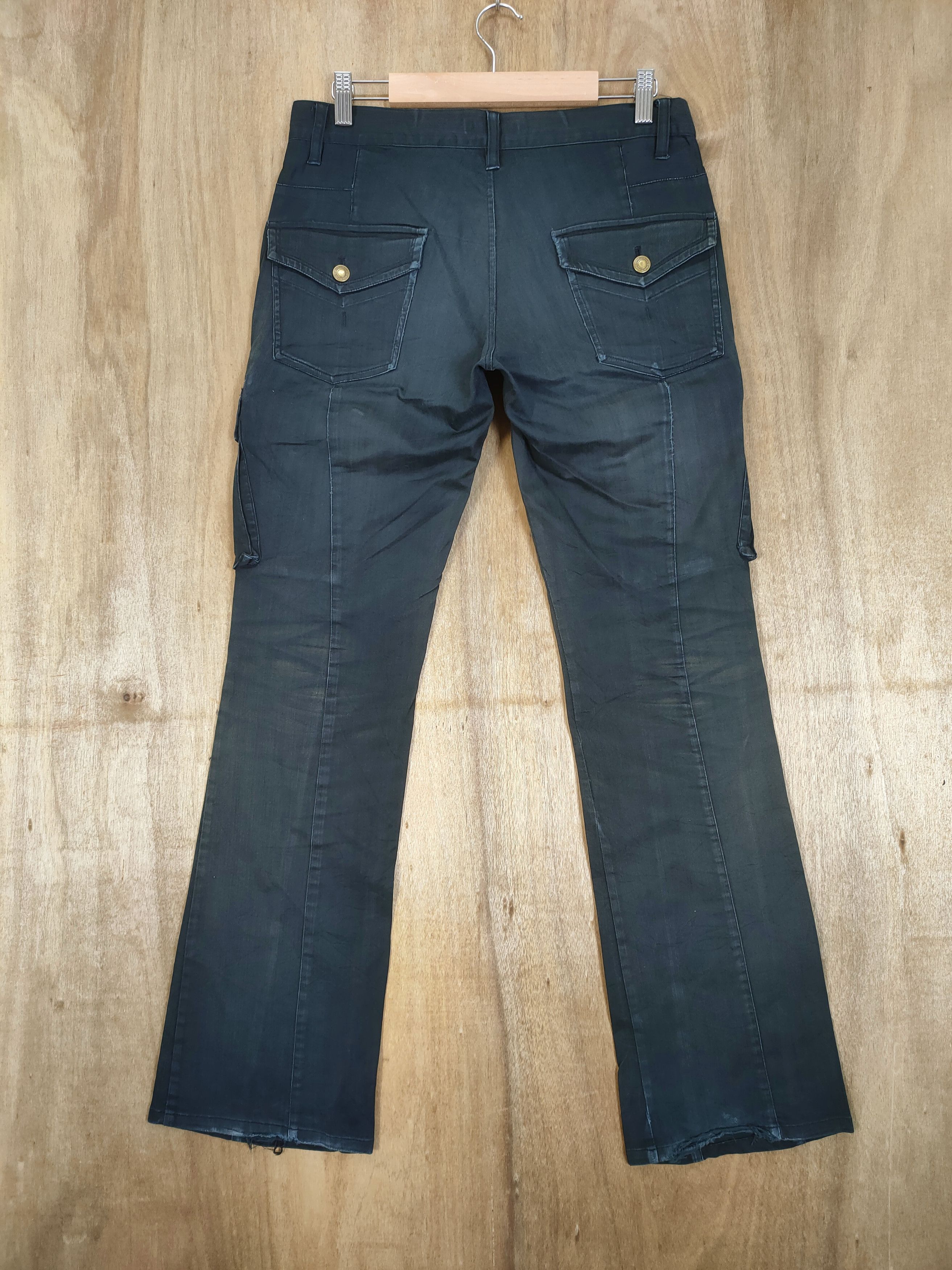 If Six Was Nine VINTAGE BOOTCUT KLEIN PLUS BLACK FLARE CARGO PANTS Size US 32 / EU 48 - 8 Thumbnail