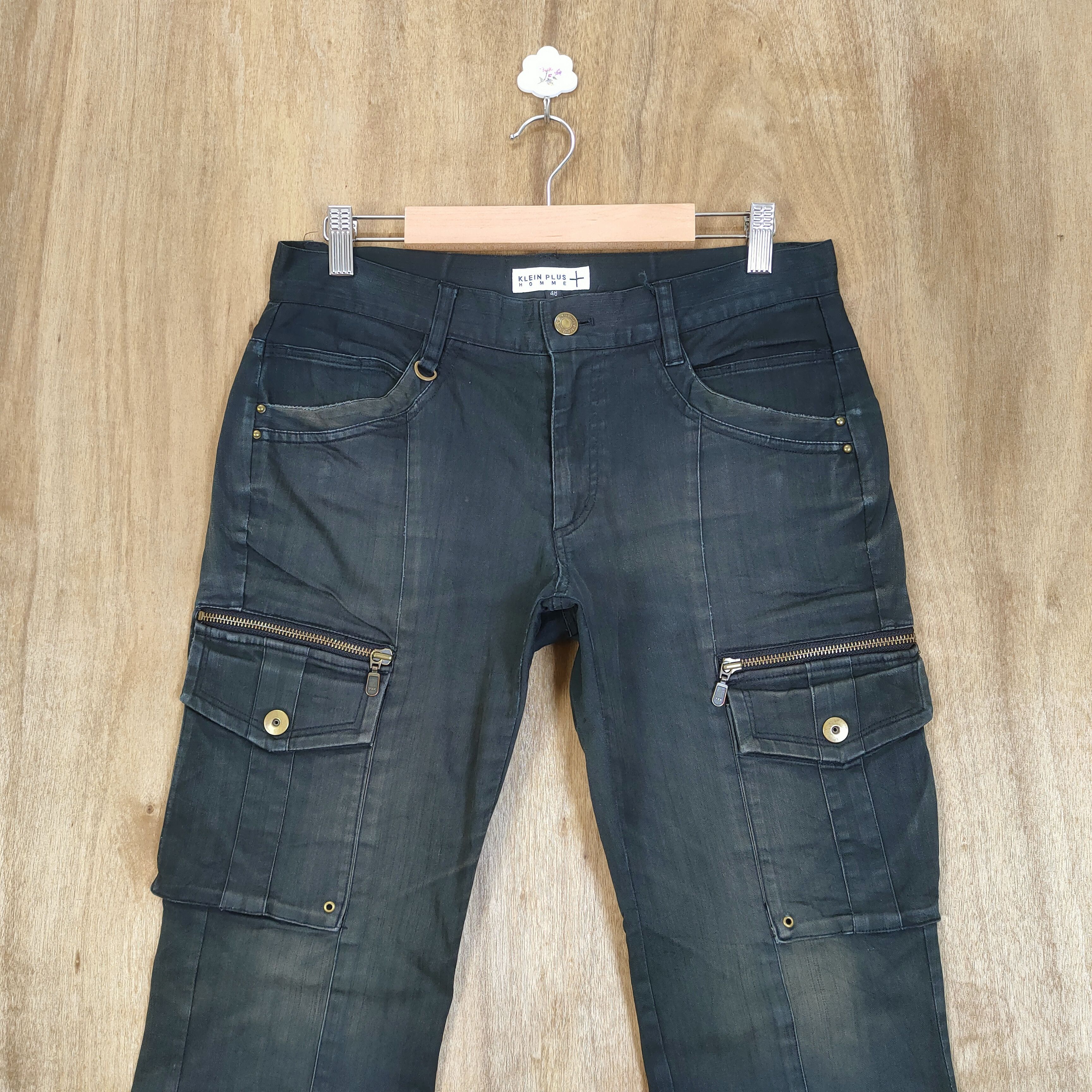 If Six Was Nine VINTAGE BOOTCUT KLEIN PLUS BLACK FLARE CARGO PANTS Size US 32 / EU 48 - 2 Thumbnail