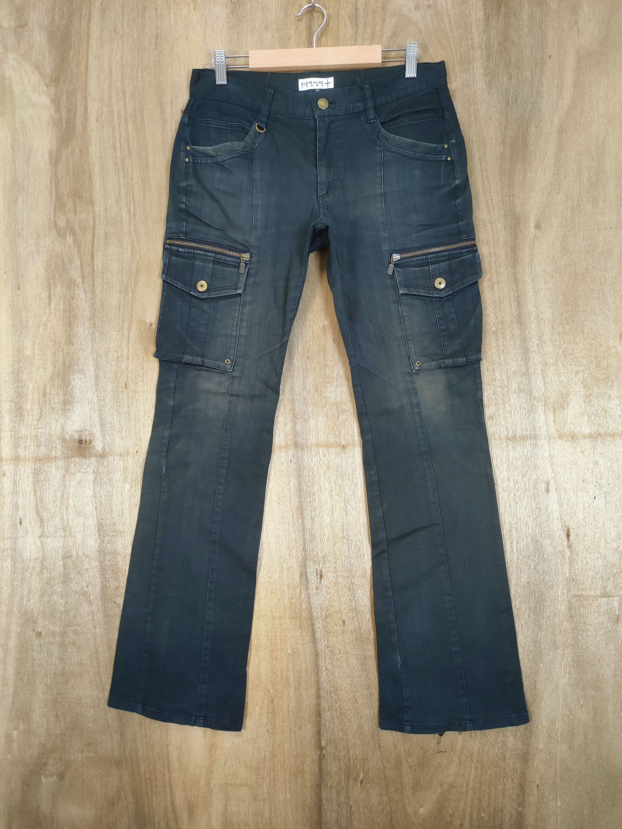If Six Was Nine VINTAGE BOOTCUT KLEIN PLUS BLACK FLARE CARGO PANTS Size US 32 / EU 48 - 1 Thumbnail