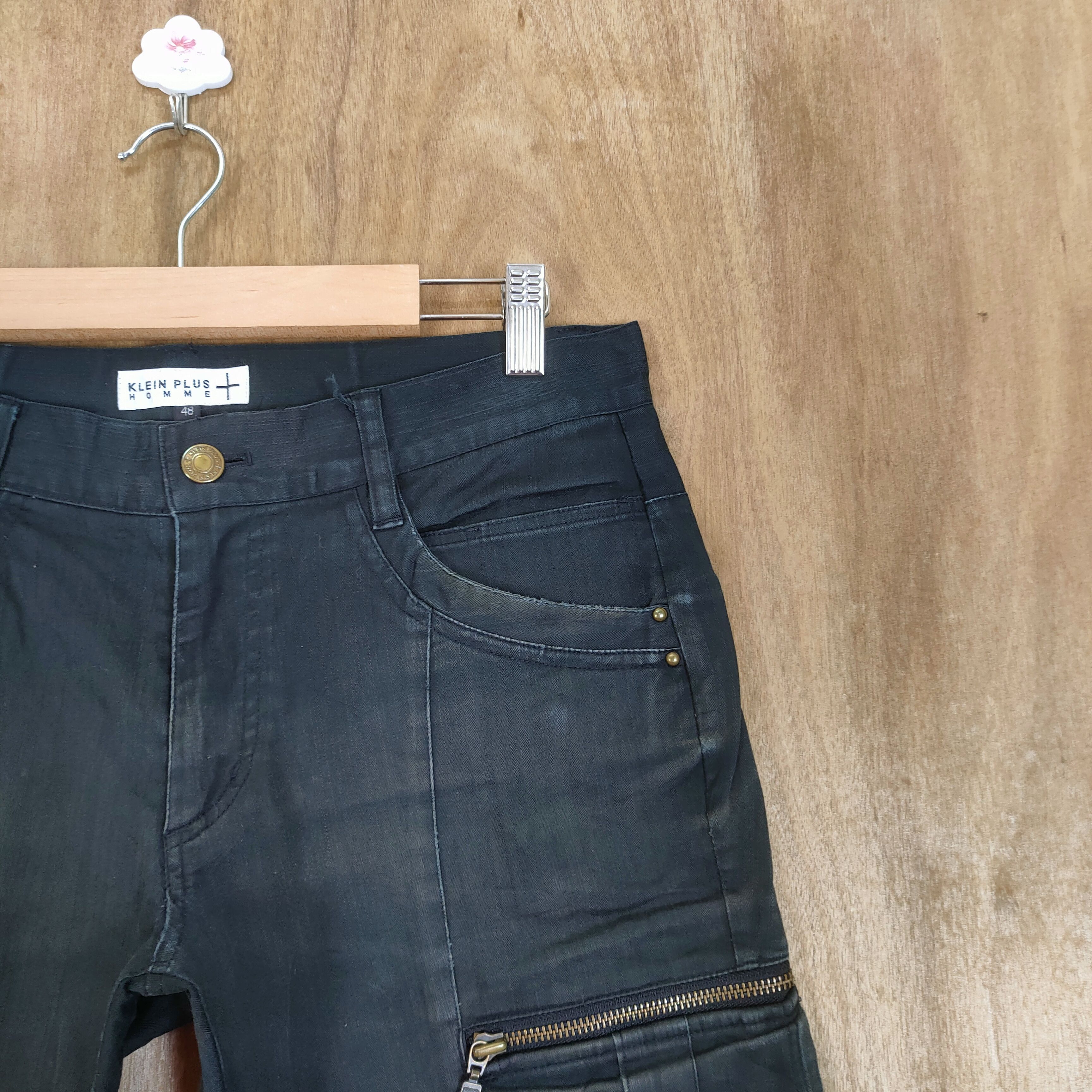 If Six Was Nine VINTAGE BOOTCUT KLEIN PLUS BLACK FLARE CARGO PANTS Size US 32 / EU 48 - 7 Thumbnail
