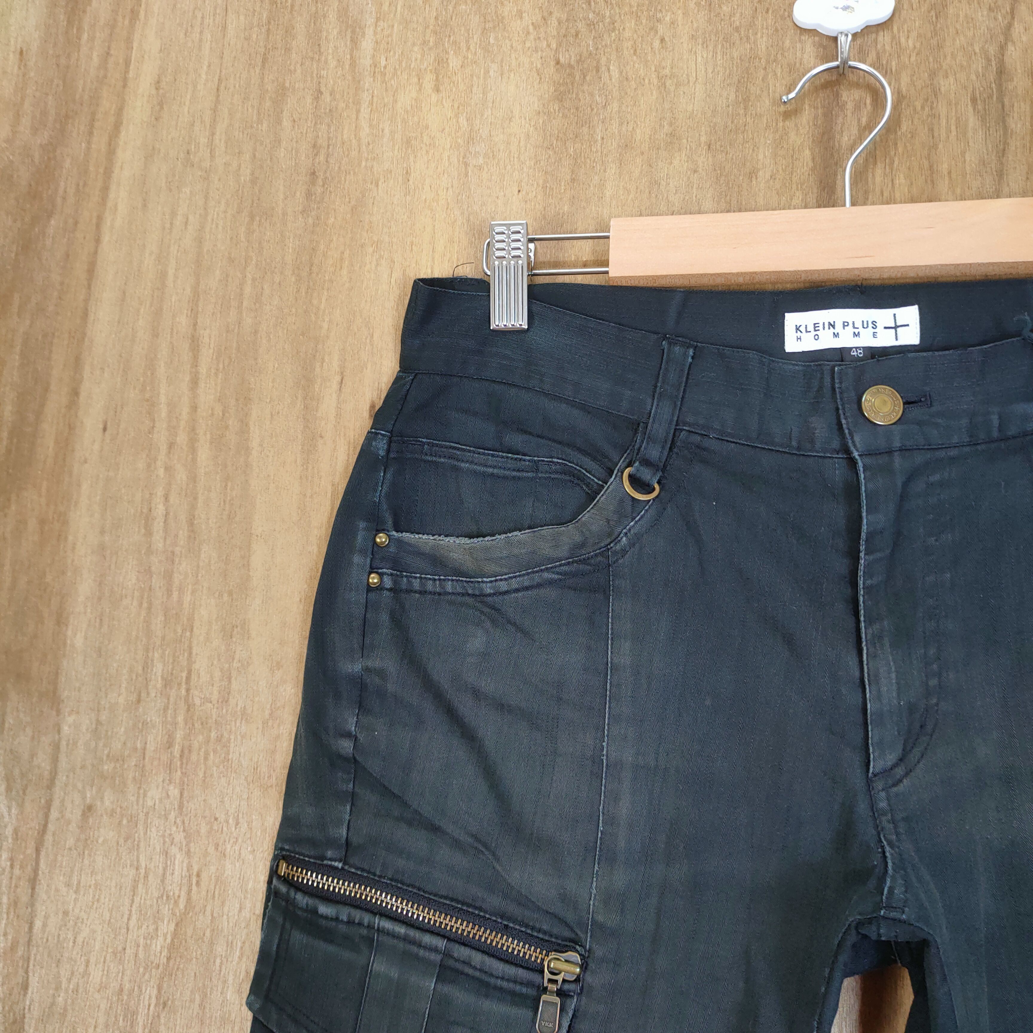 If Six Was Nine VINTAGE BOOTCUT KLEIN PLUS BLACK FLARE CARGO PANTS Size US 32 / EU 48 - 6 Thumbnail