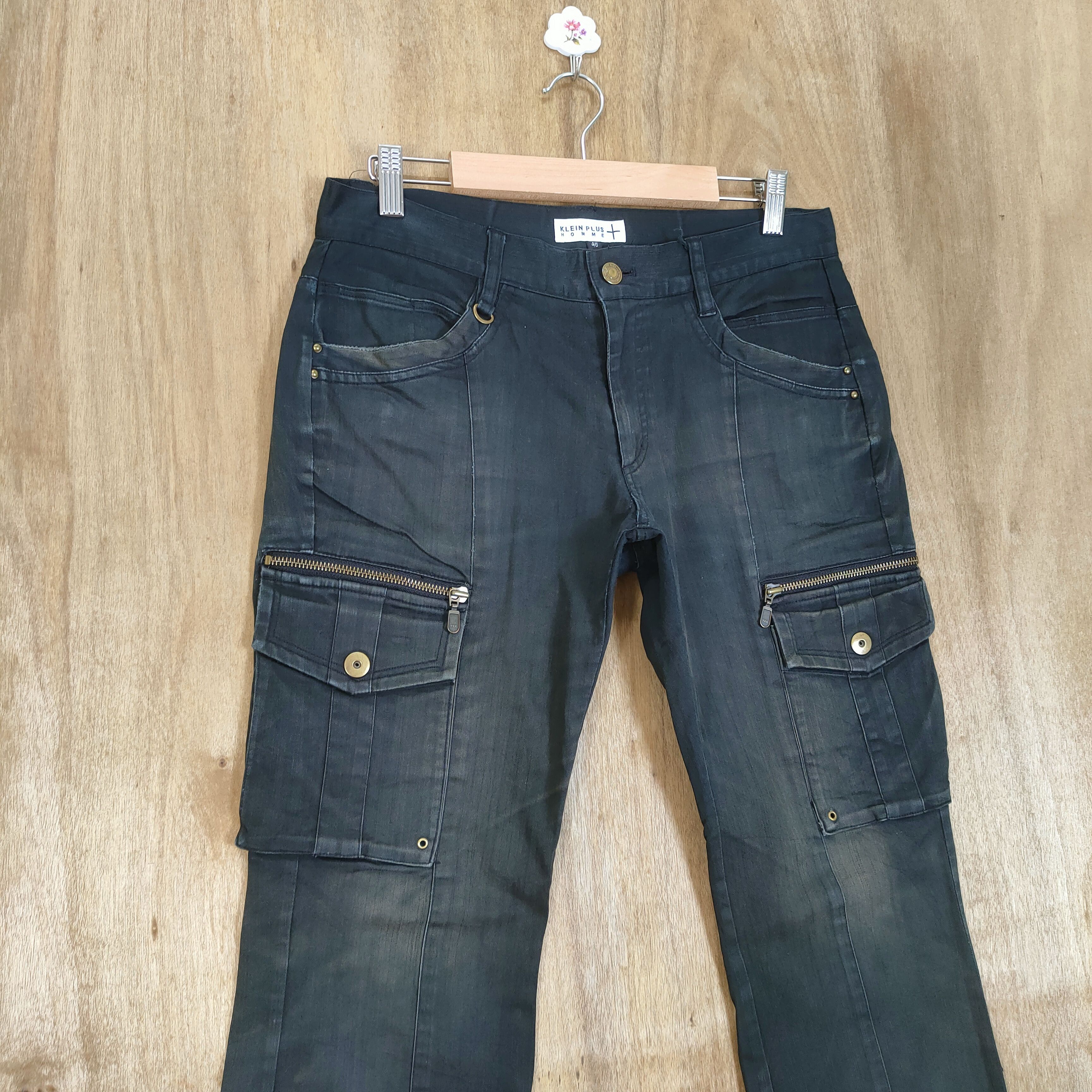 If Six Was Nine VINTAGE BOOTCUT KLEIN PLUS BLACK FLARE CARGO PANTS Size US 32 / EU 48 - 4 Thumbnail