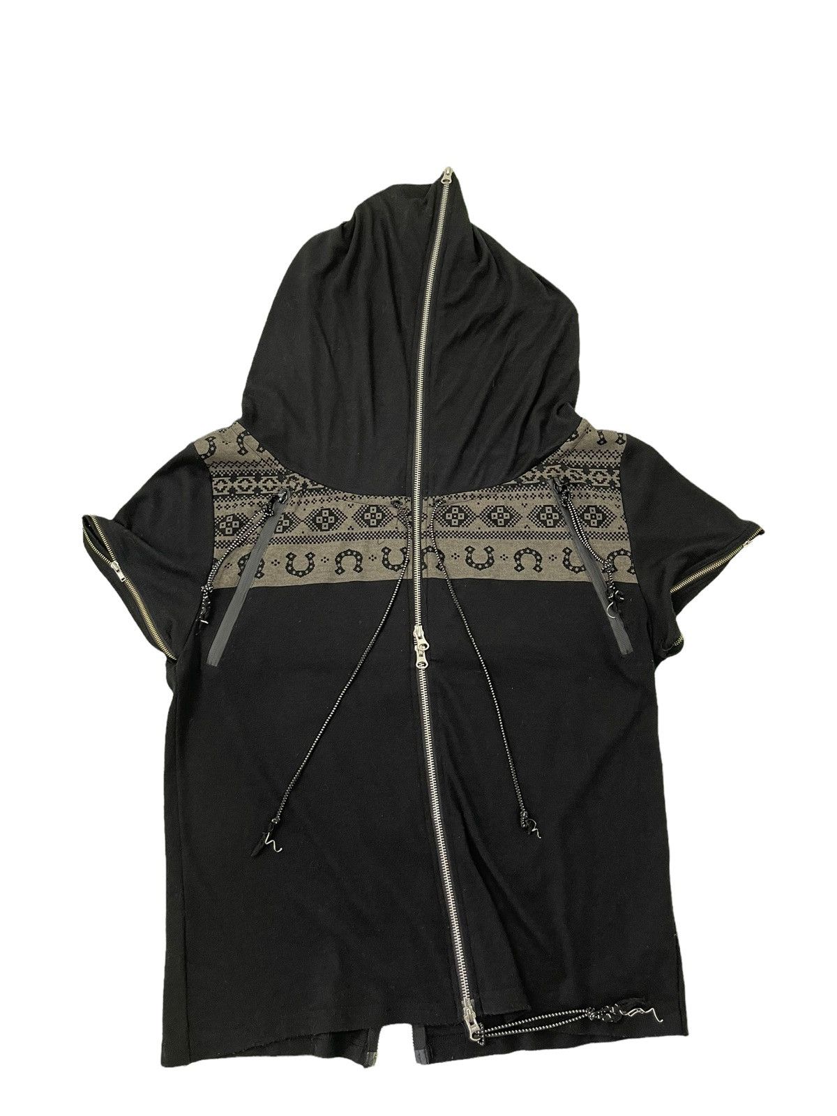 image of Ppfm Full Zipped Hoodie Punk Shirt Rayon Blend 25 in Black, Men's (Size Medium)