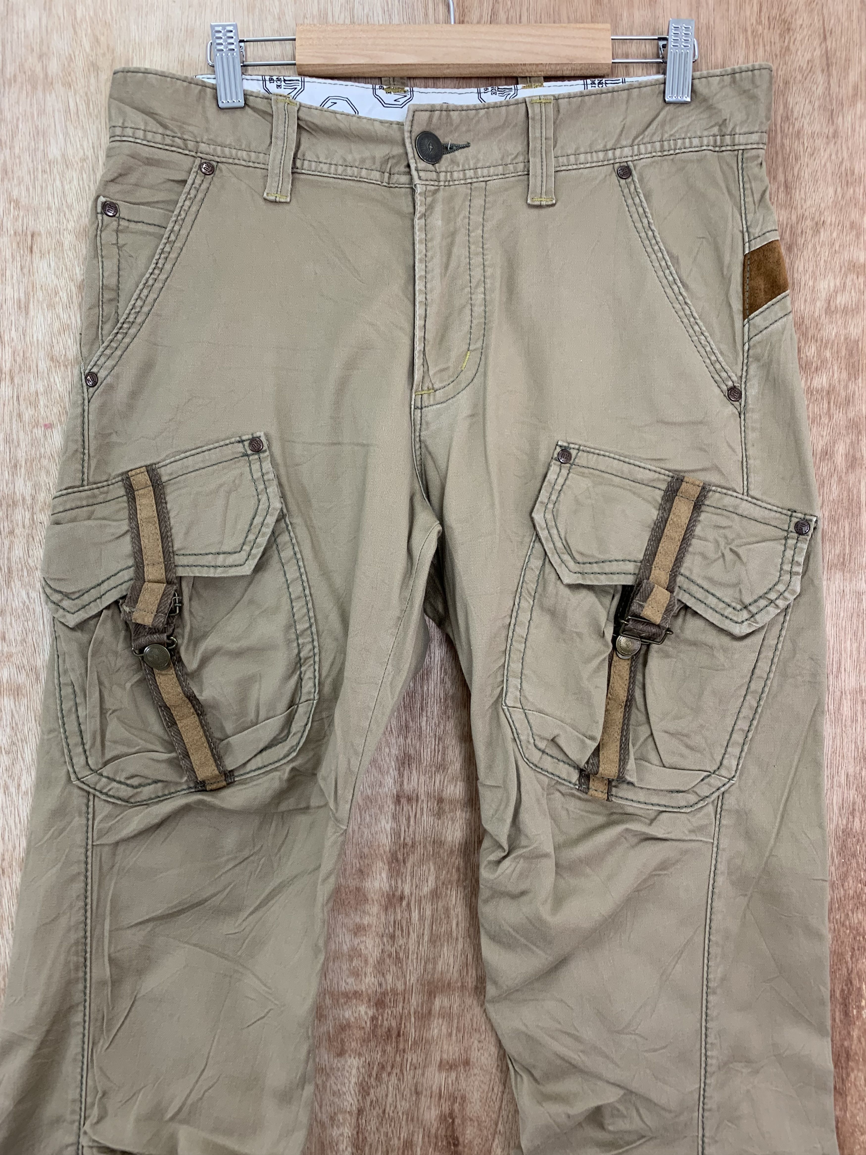 Edwin Vintage Edwin Cargo Technical Bush Pocket Flared Pants Size US 32 / EU 48 - 2 Thumbnail