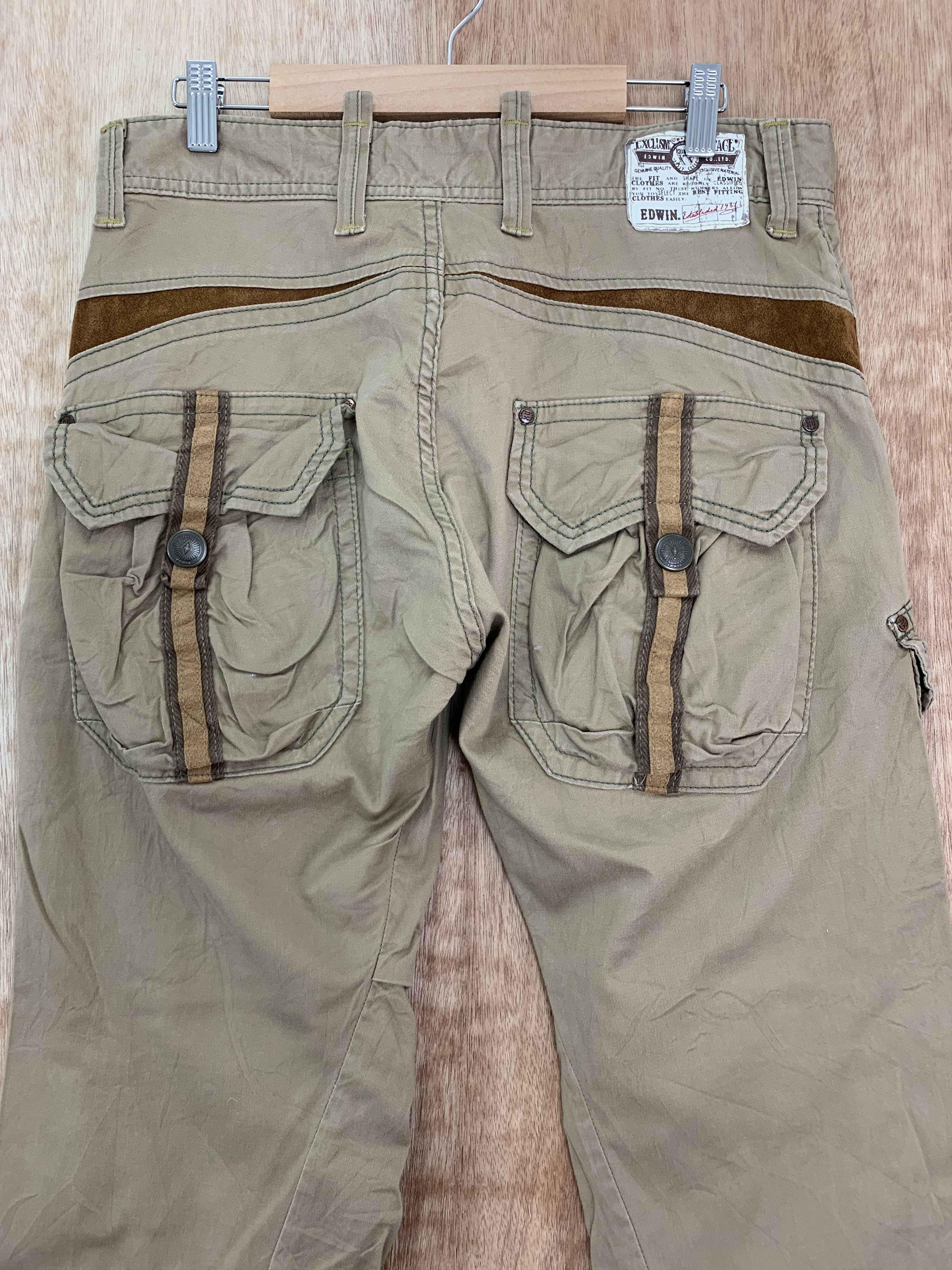 Edwin Vintage Edwin Cargo Technical Bush Pocket Flared Pants Size US 32 / EU 48 - 10 Thumbnail