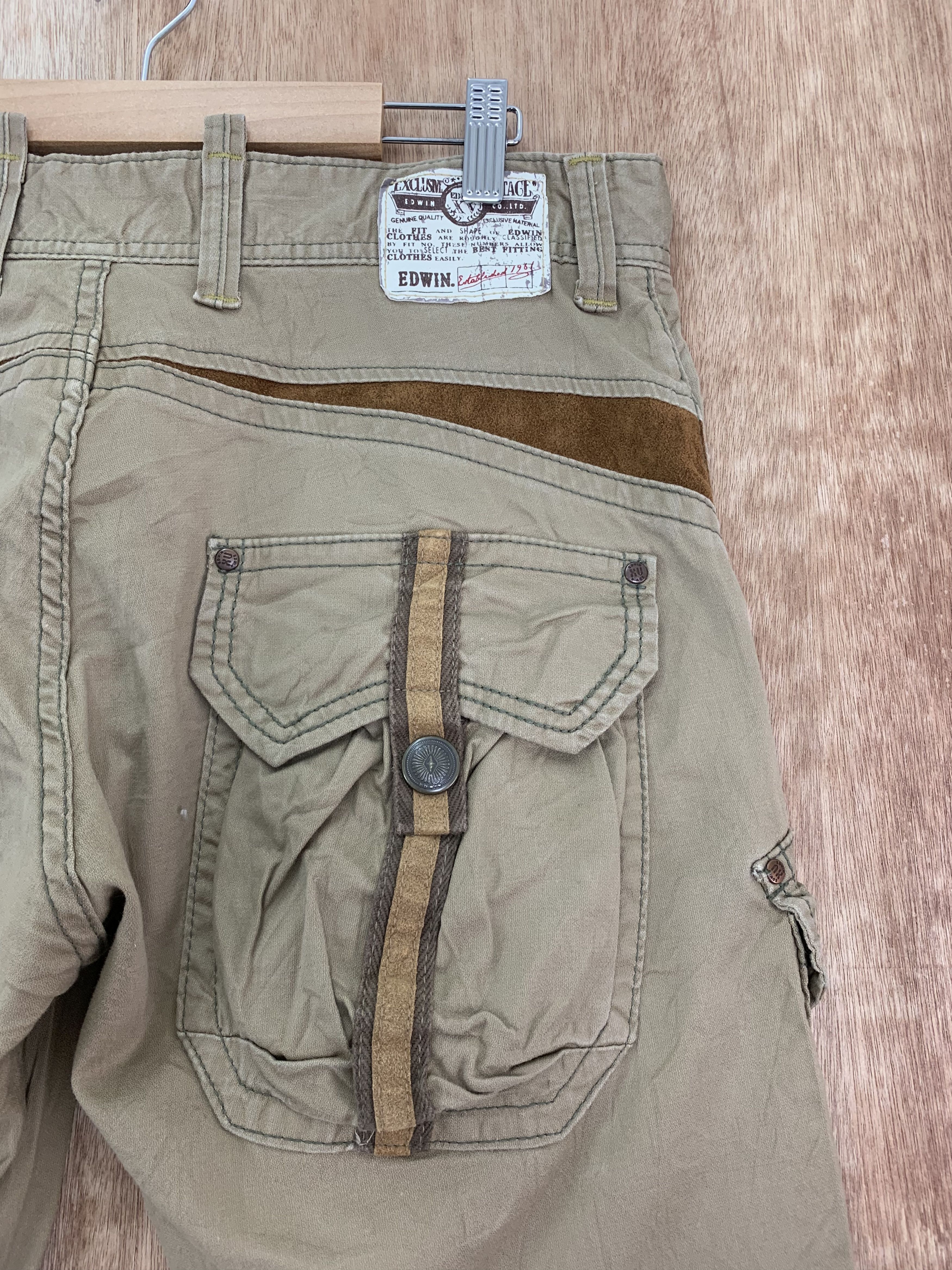 Edwin Vintage Edwin Cargo Technical Bush Pocket Flared Pants Size US 32 / EU 48 - 14 Thumbnail