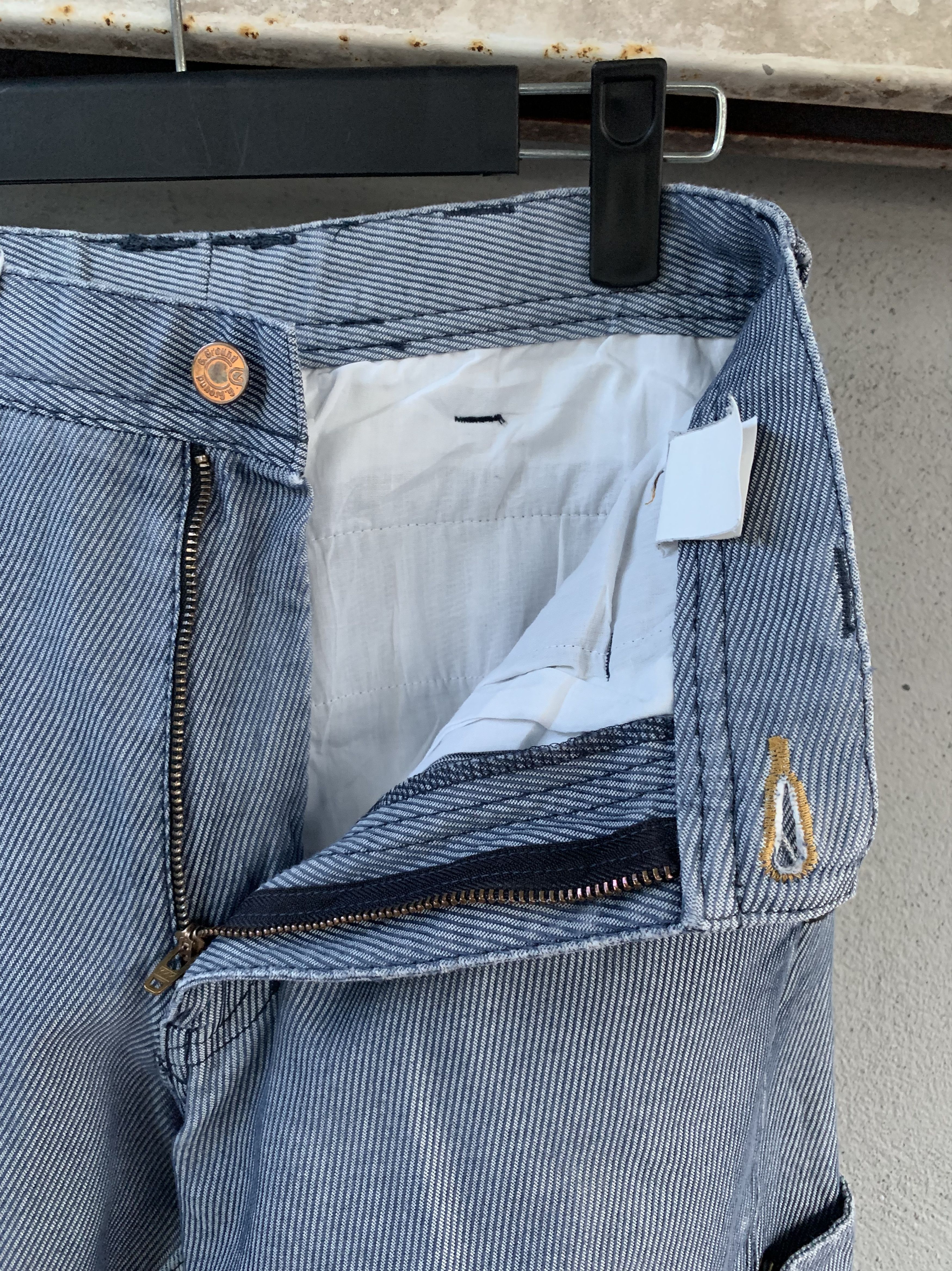 Japanese Brand Cargo Pants Grey Multipocket Over The Stripes Streetwear Size US 26 / EU 42 - 11 Thumbnail