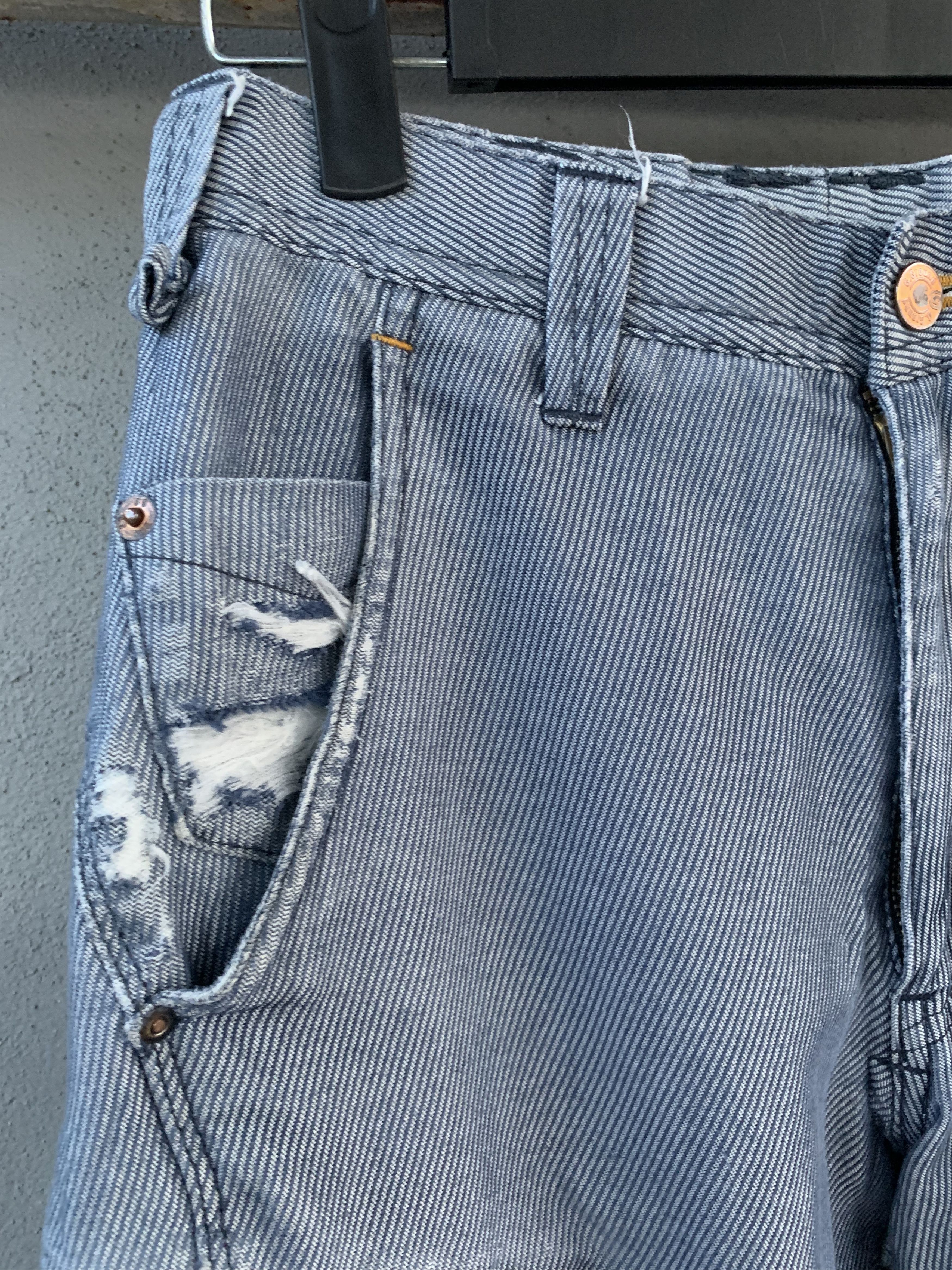 Japanese Brand Cargo Pants Grey Multipocket Over The Stripes Streetwear Size US 26 / EU 42 - 8 Thumbnail