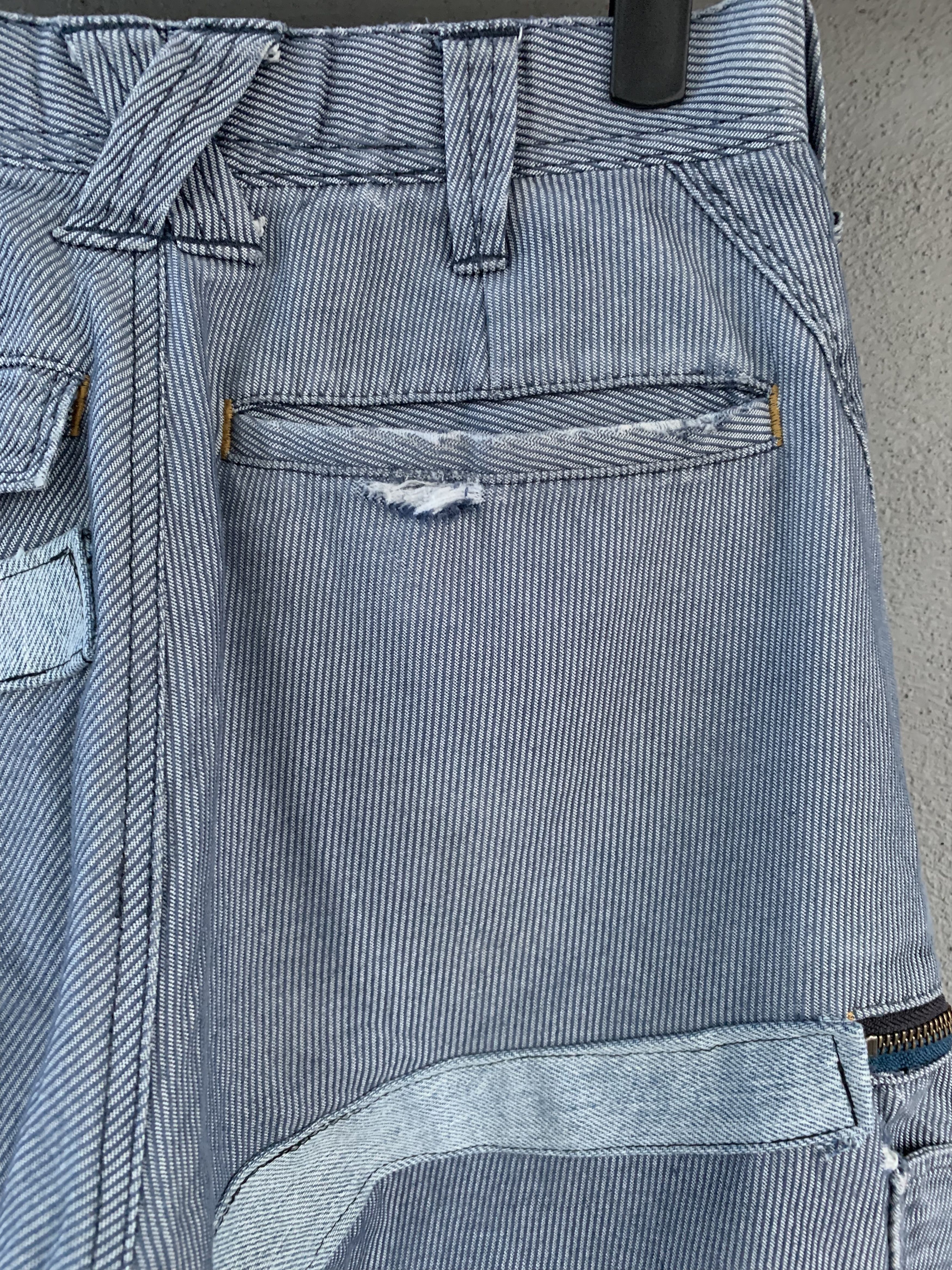Japanese Brand Cargo Pants Grey Multipocket Over The Stripes Streetwear Size US 26 / EU 42 - 17 Thumbnail