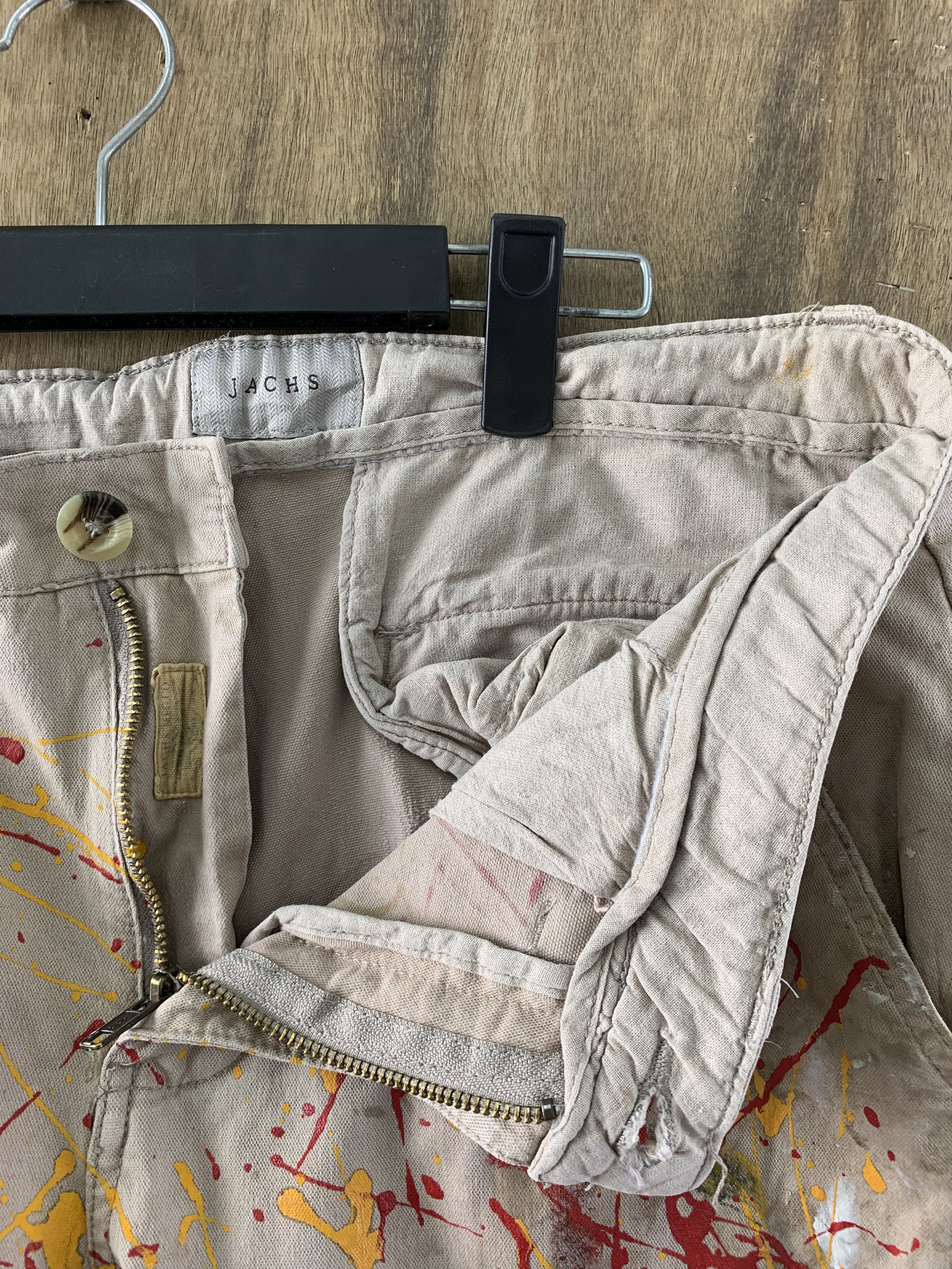 JACHS NY Cargo Pants Jachs Painted Brown Vtg Streetwear Style Size US 32 / EU 48 - 8 Thumbnail