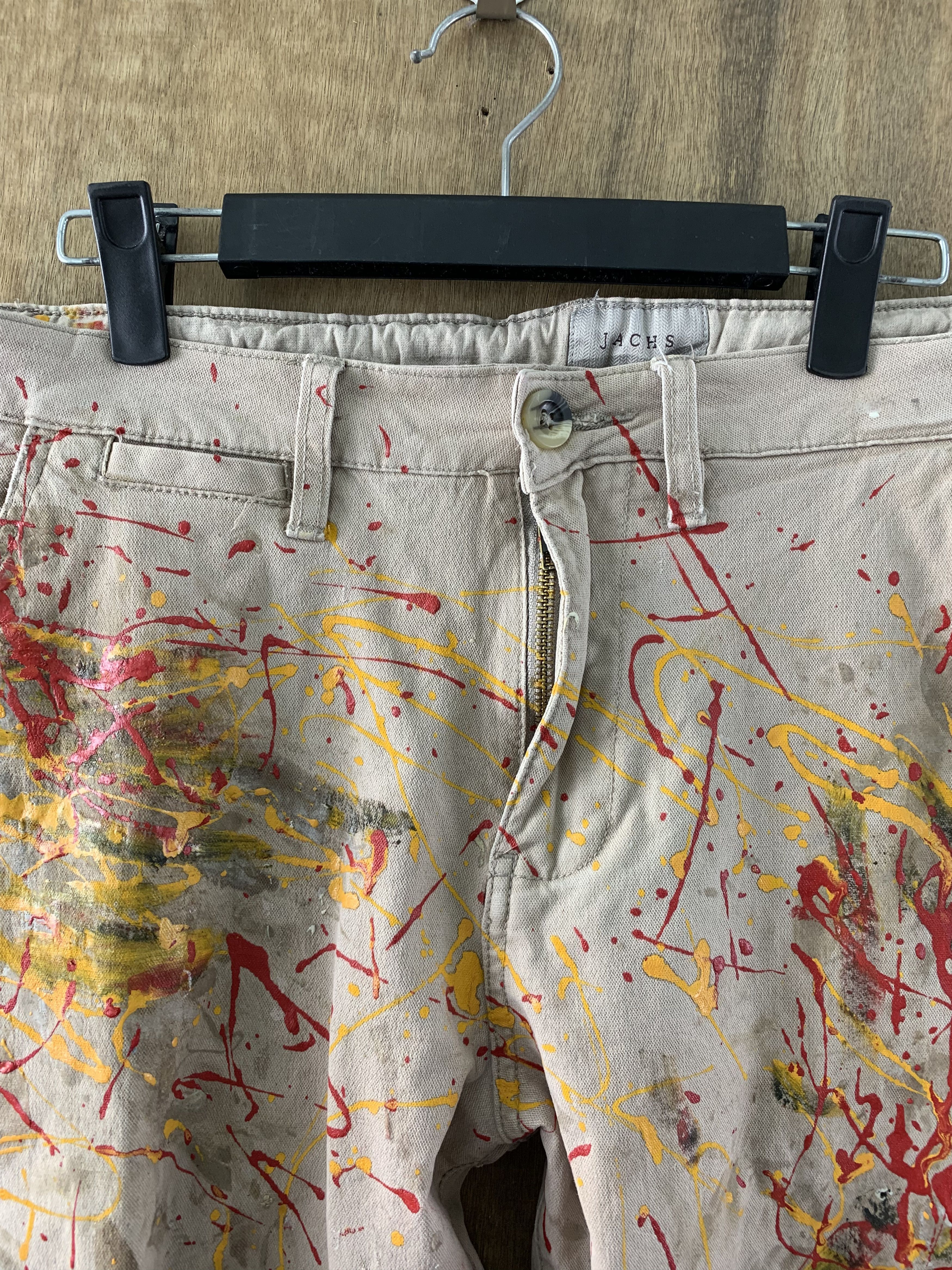 JACHS NY Cargo Pants Jachs Painted Brown Vtg Streetwear Style Size US 32 / EU 48 - 7 Thumbnail
