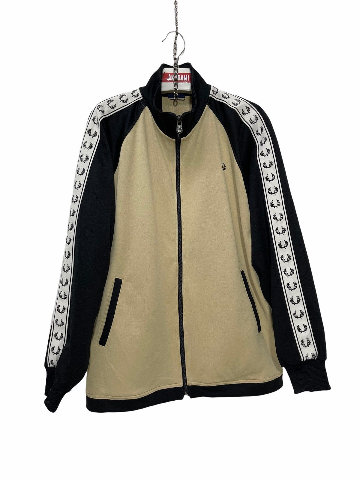 Fred Perry ✨ Vtg Fred Perry Track Jacket Side Striped Logos 36🟩 Size US M / EU 48-50 / 2 - 1 Thumbnail