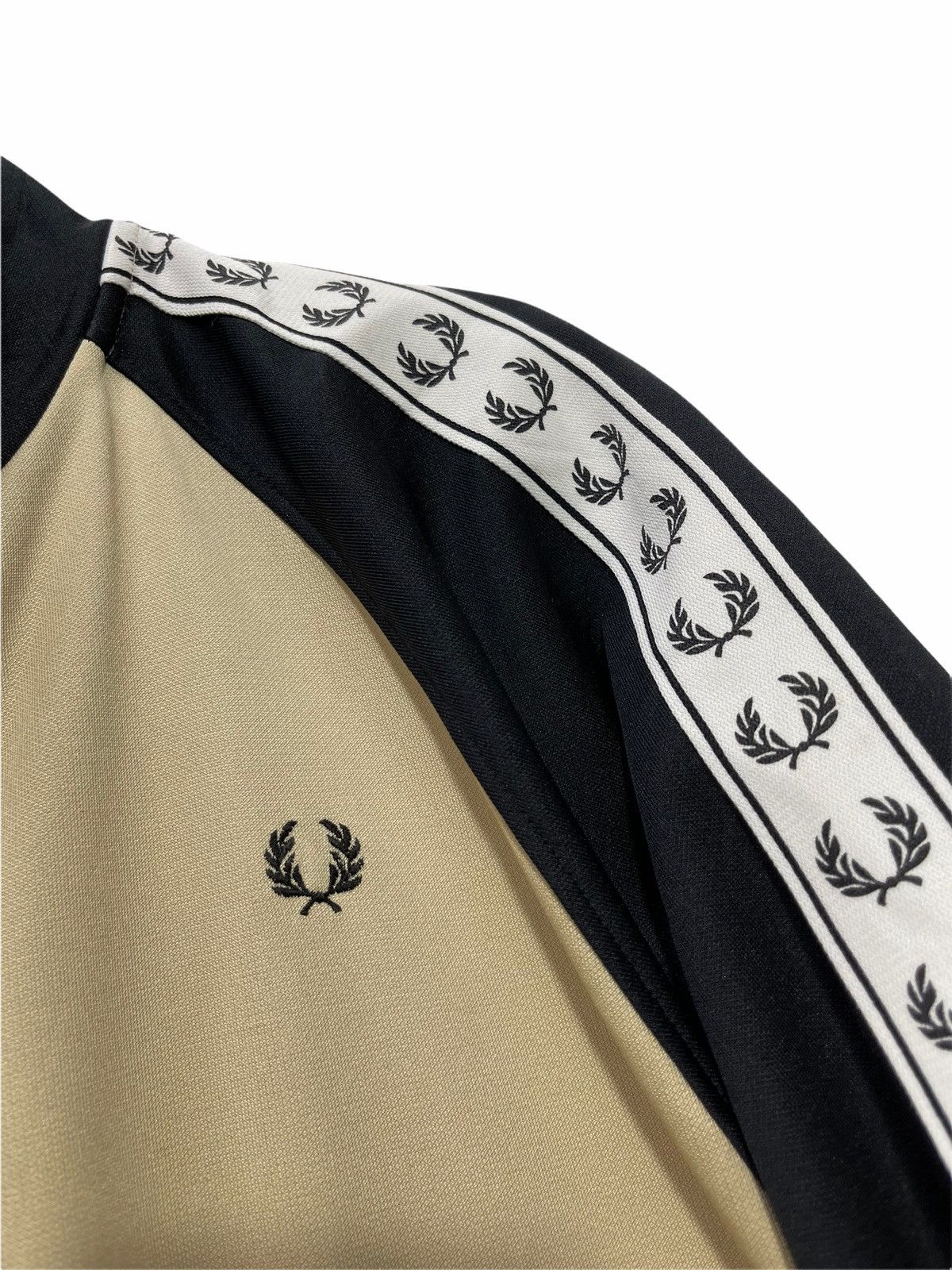 Fred Perry ✨ Vtg Fred Perry Track Jacket Side Striped Logos 36🟩 Size US M / EU 48-50 / 2 - 3 Thumbnail