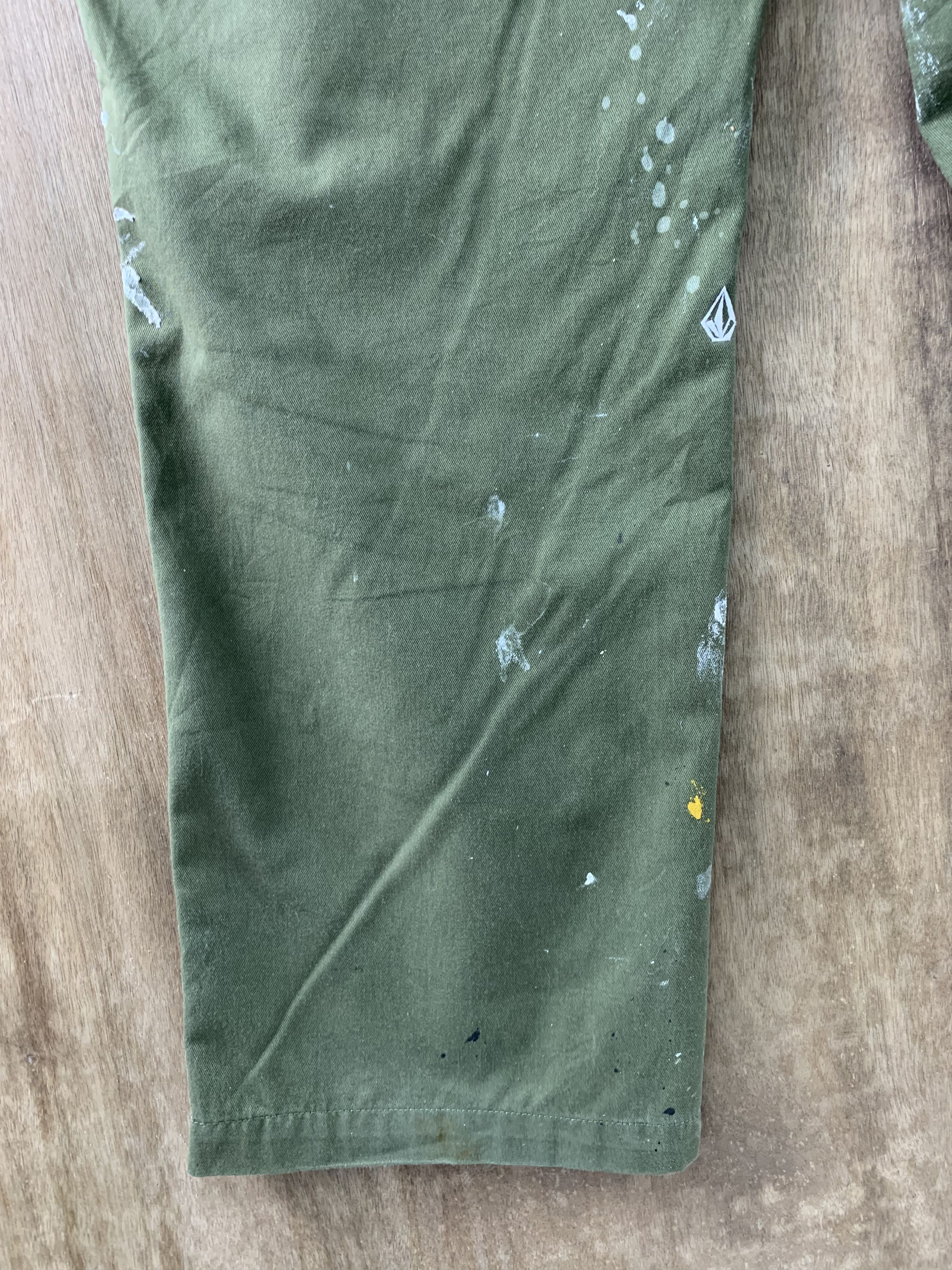 Japanese Brand Pants Volcom Custom Painter Dark Green Vtg Streetwear Style Size US 30 / EU 46 - 11 Thumbnail