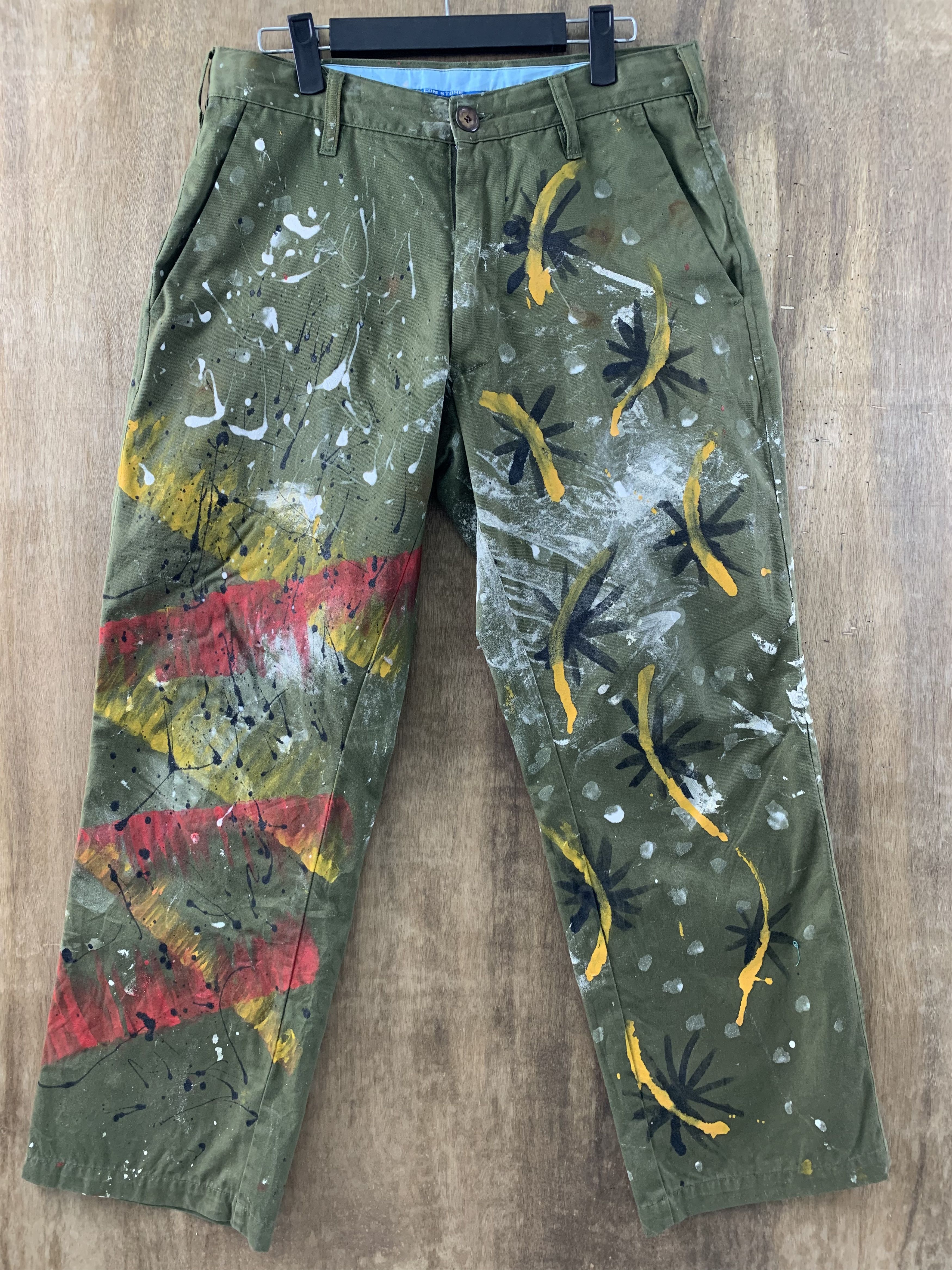 Japanese Brand Pants Volcom Custom Painter Dark Green Vtg Streetwear Style Size US 30 / EU 46 - 1 Thumbnail