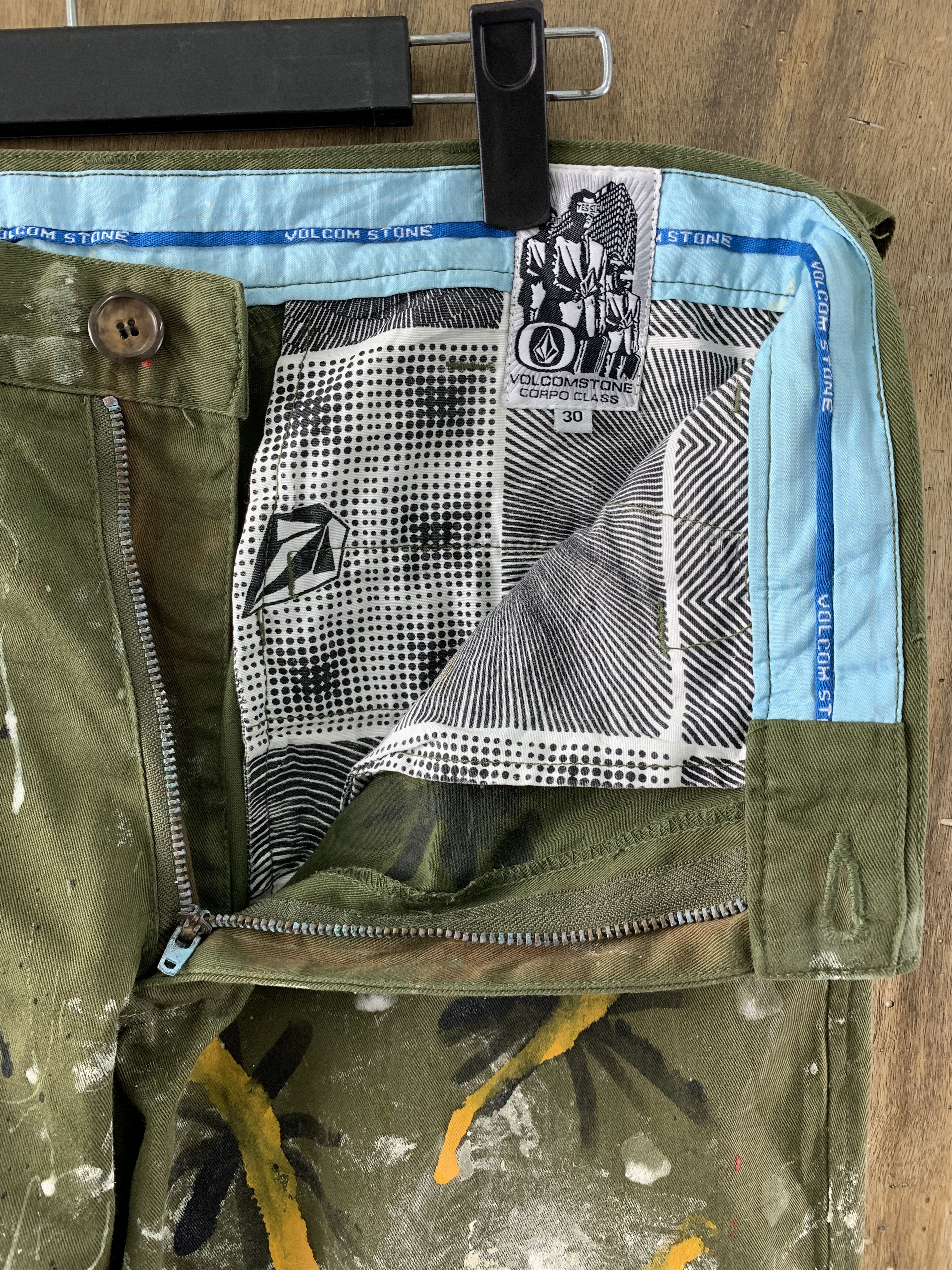 Japanese Brand Pants Volcom Custom Painter Dark Green Vtg Streetwear Style Size US 30 / EU 46 - 7 Thumbnail