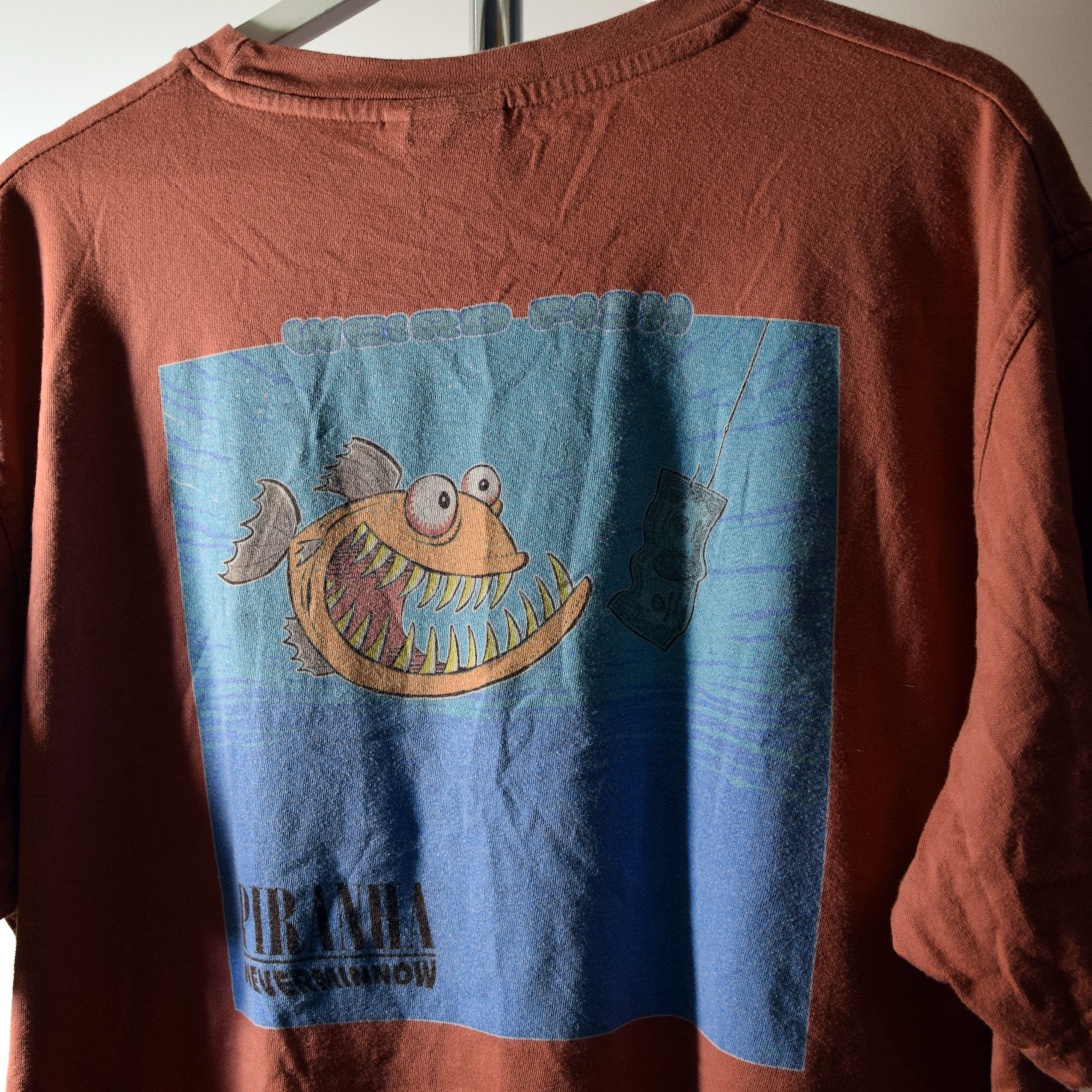 Band Tees × Nirvana 🔥 Nirvana Nevermind Vintage Funny Weird Fish XL Size US L / EU 52-54 / 3 - 7 Thumbnail