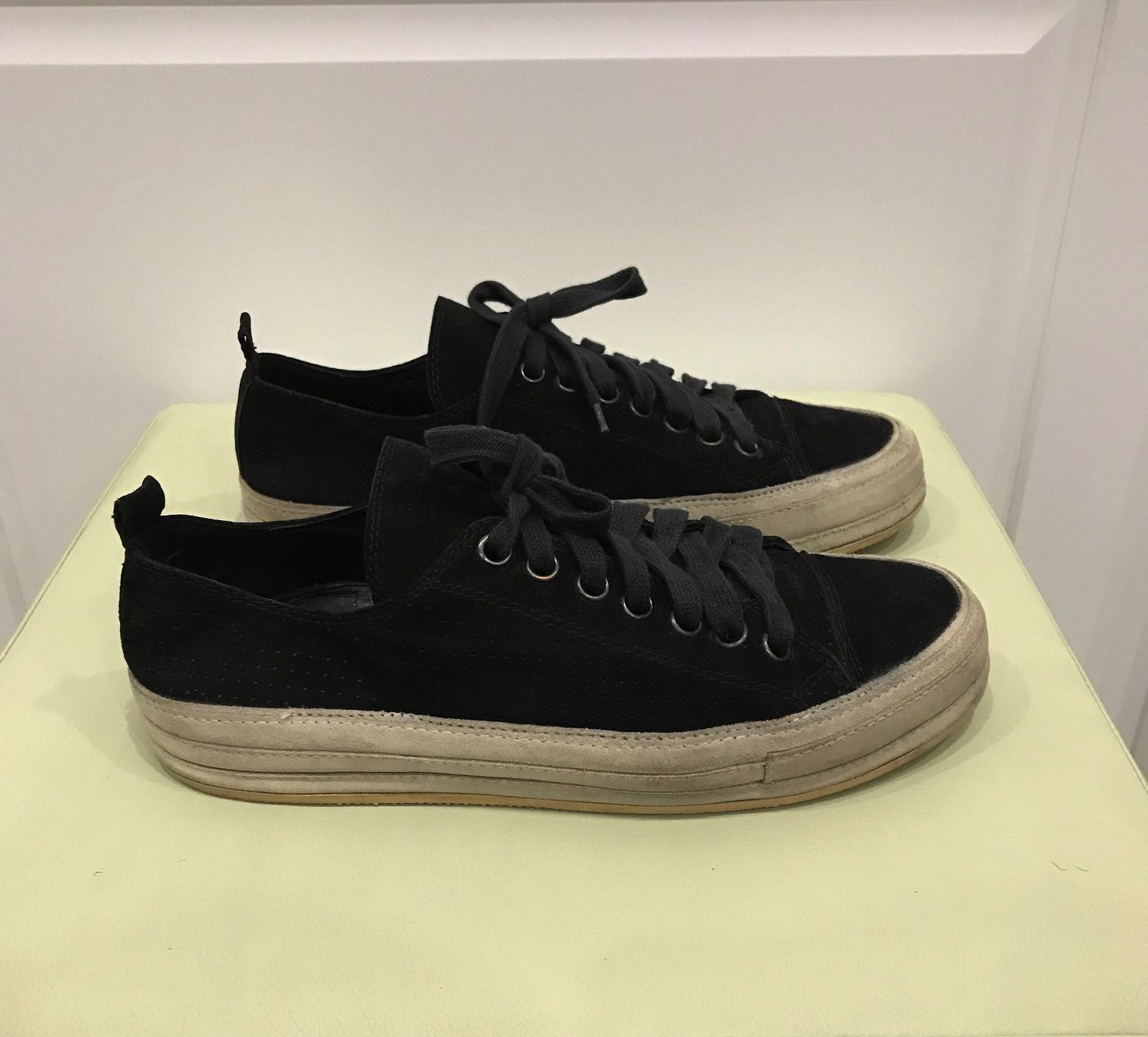 Ann Demeulemeester SUEDE/LEATHER LOW TRAINERS Size US 7.5 / EU 40-41 - 3 Thumbnail