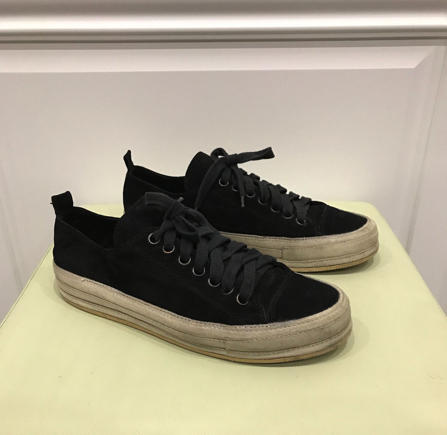 Ann Demeulemeester SUEDE/LEATHER LOW TRAINERS Size US 7.5 / EU 40-41 - 1 Thumbnail