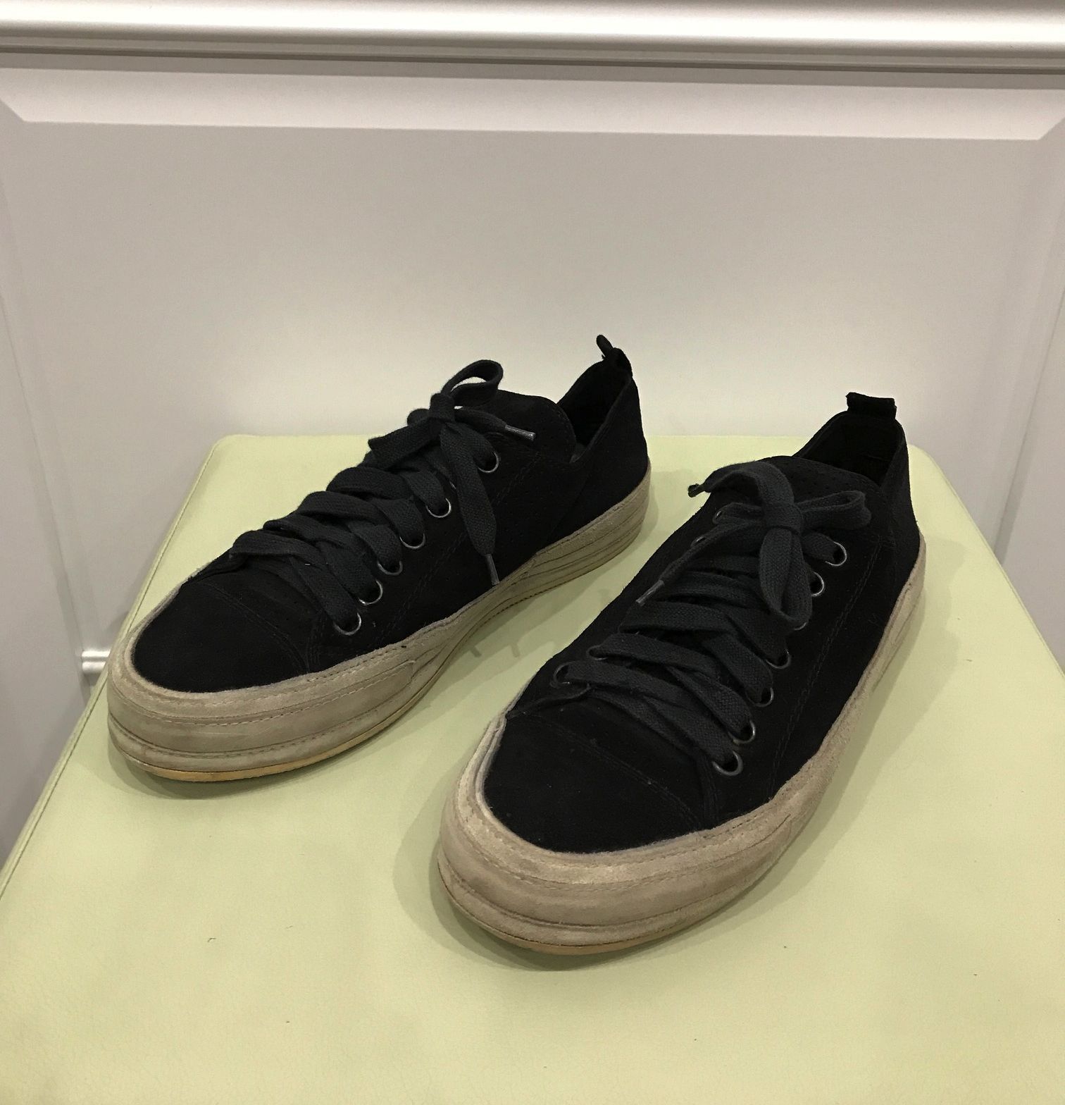 Ann Demeulemeester SUEDE/LEATHER LOW TRAINERS Size US 7.5 / EU 40-41 - 6 Thumbnail