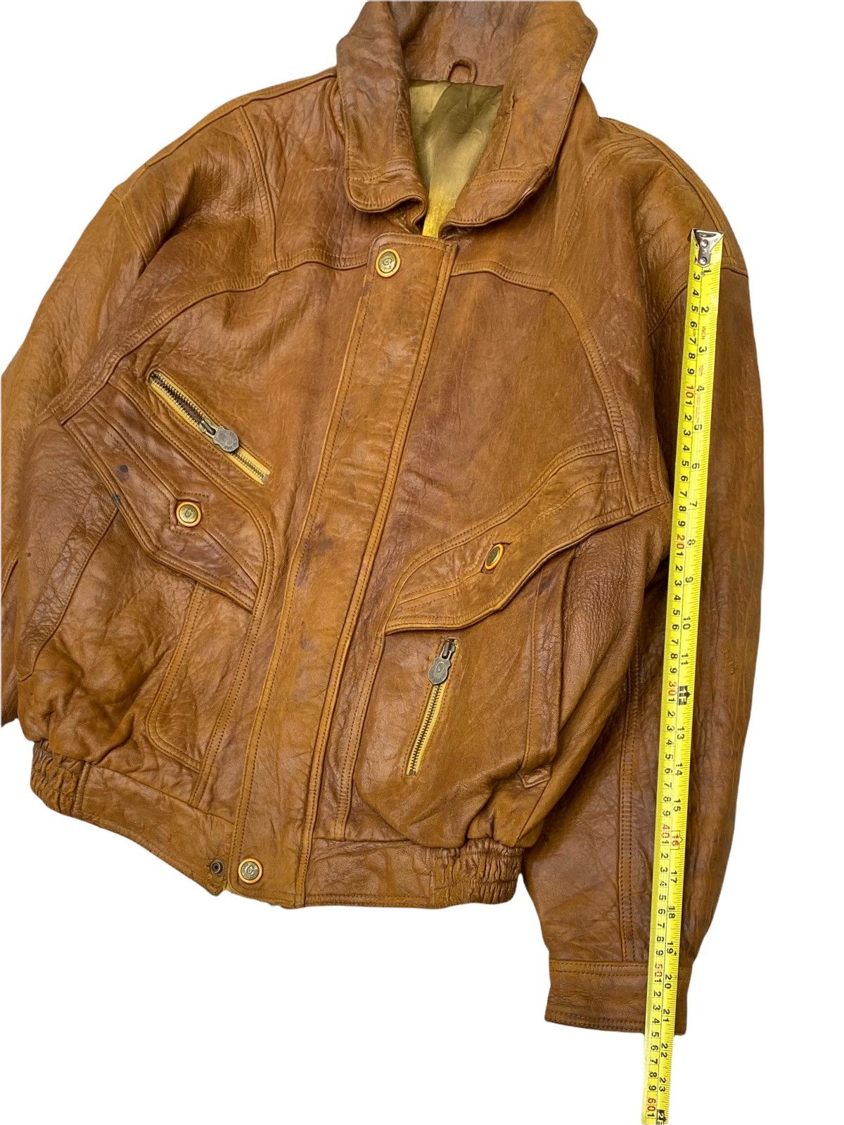 Gianni Valentino × Valentino 🔥VINTAGE GIANNI VALENTINO BIG SPELLOUT LOGO LEATHER JACKET🔥 Size US L / EU 52-54 / 3 - 23 Thumbnail