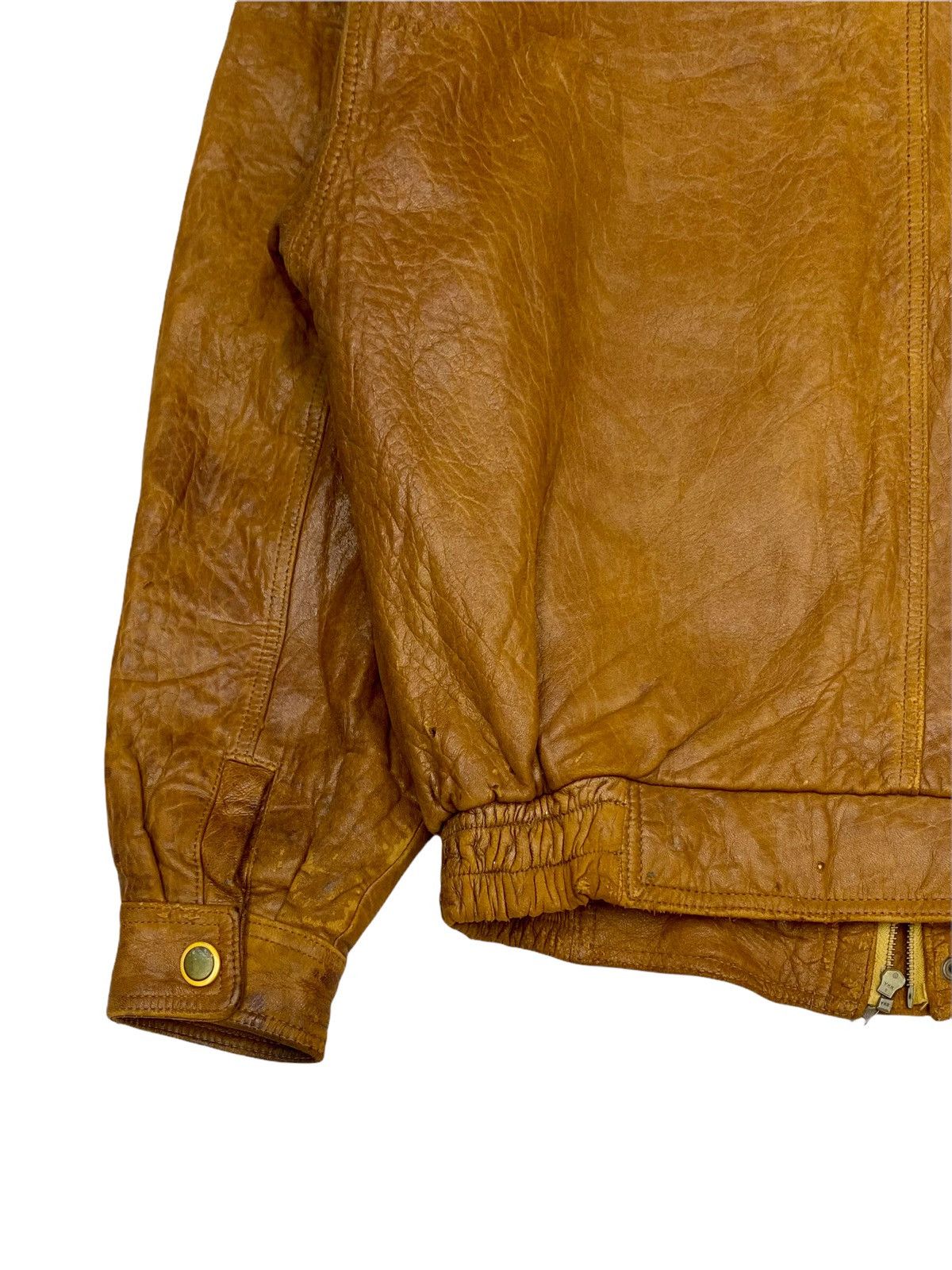 Gianni Valentino × Valentino 🔥VINTAGE GIANNI VALENTINO BIG SPELLOUT LOGO LEATHER JACKET🔥 Size US L / EU 52-54 / 3 - 14 Thumbnail