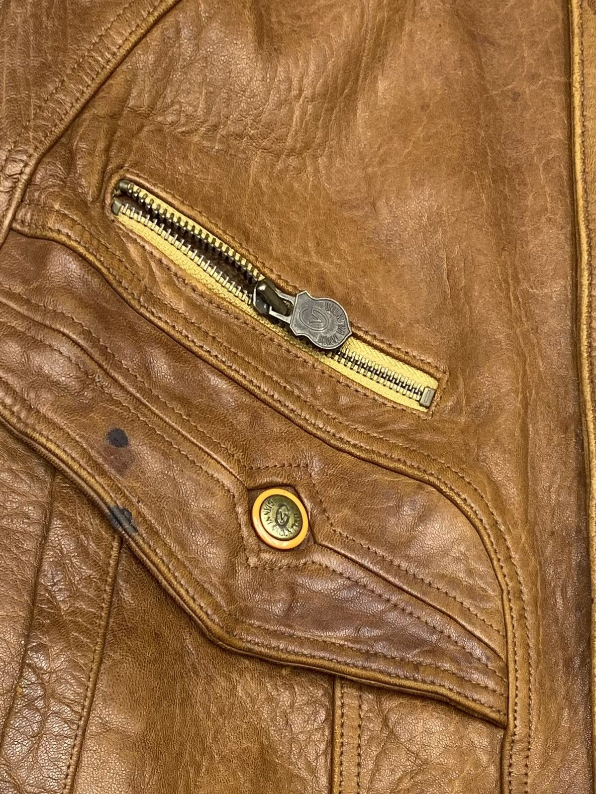 Gianni Valentino × Valentino 🔥VINTAGE GIANNI VALENTINO BIG SPELLOUT LOGO LEATHER JACKET🔥 Size US L / EU 52-54 / 3 - 20 Thumbnail