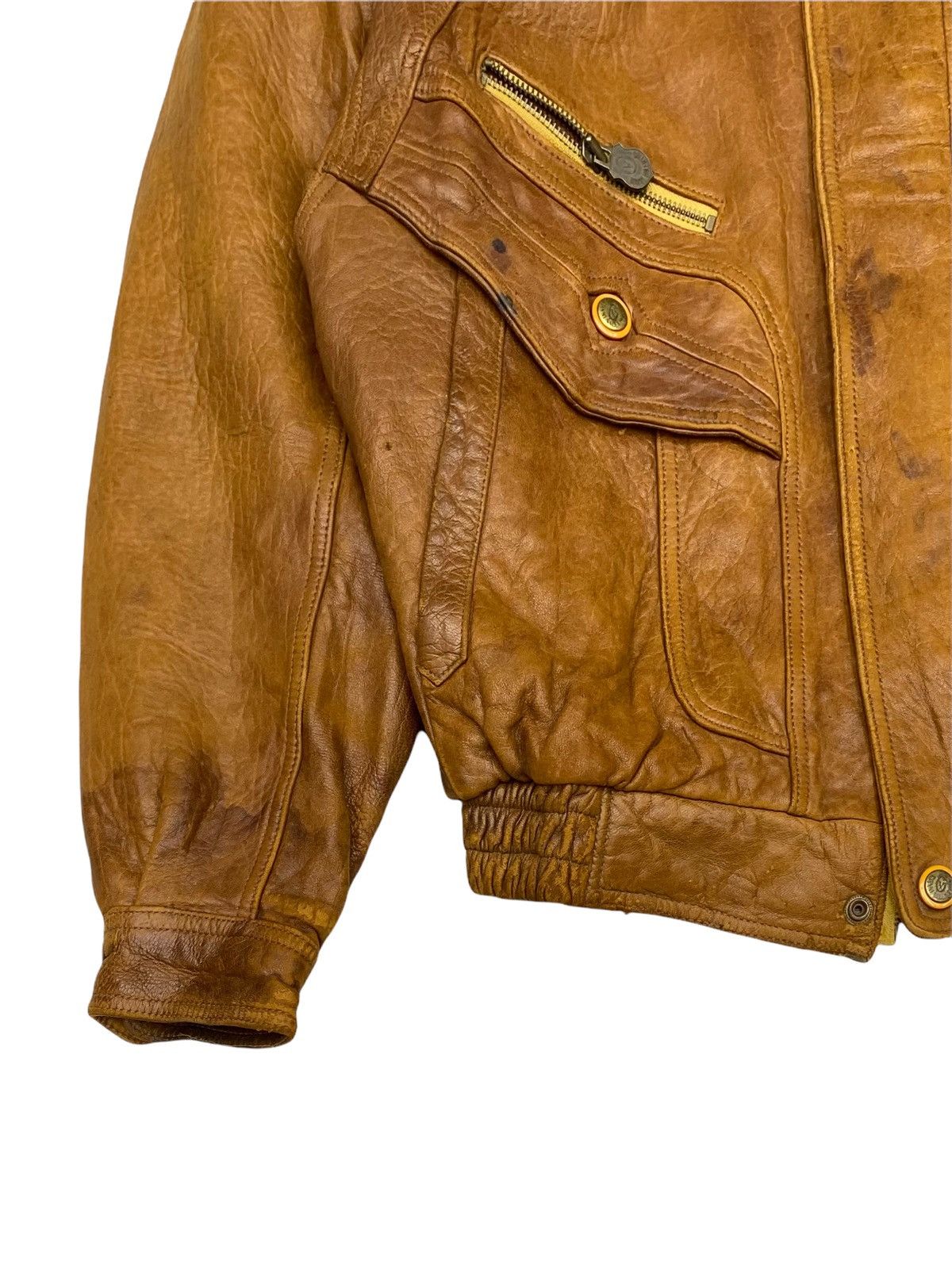 Gianni Valentino × Valentino 🔥VINTAGE GIANNI VALENTINO BIG SPELLOUT LOGO LEATHER JACKET🔥 Size US L / EU 52-54 / 3 - 10 Thumbnail