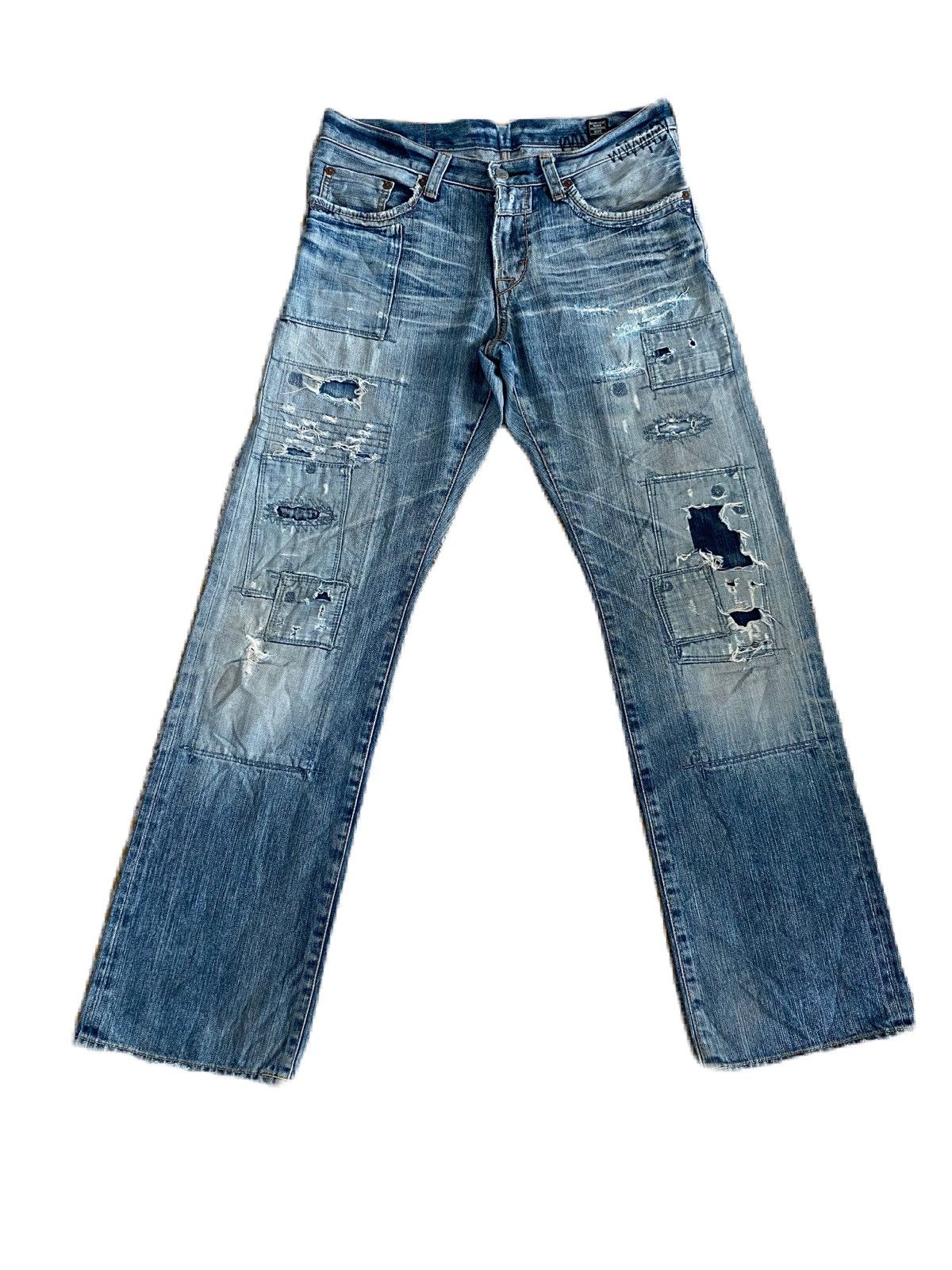 Japanese Brand JAPAN BRAND BARTACK PATCHWORK DESIGN Size US 32 / EU 48 - 2 Thumbnail