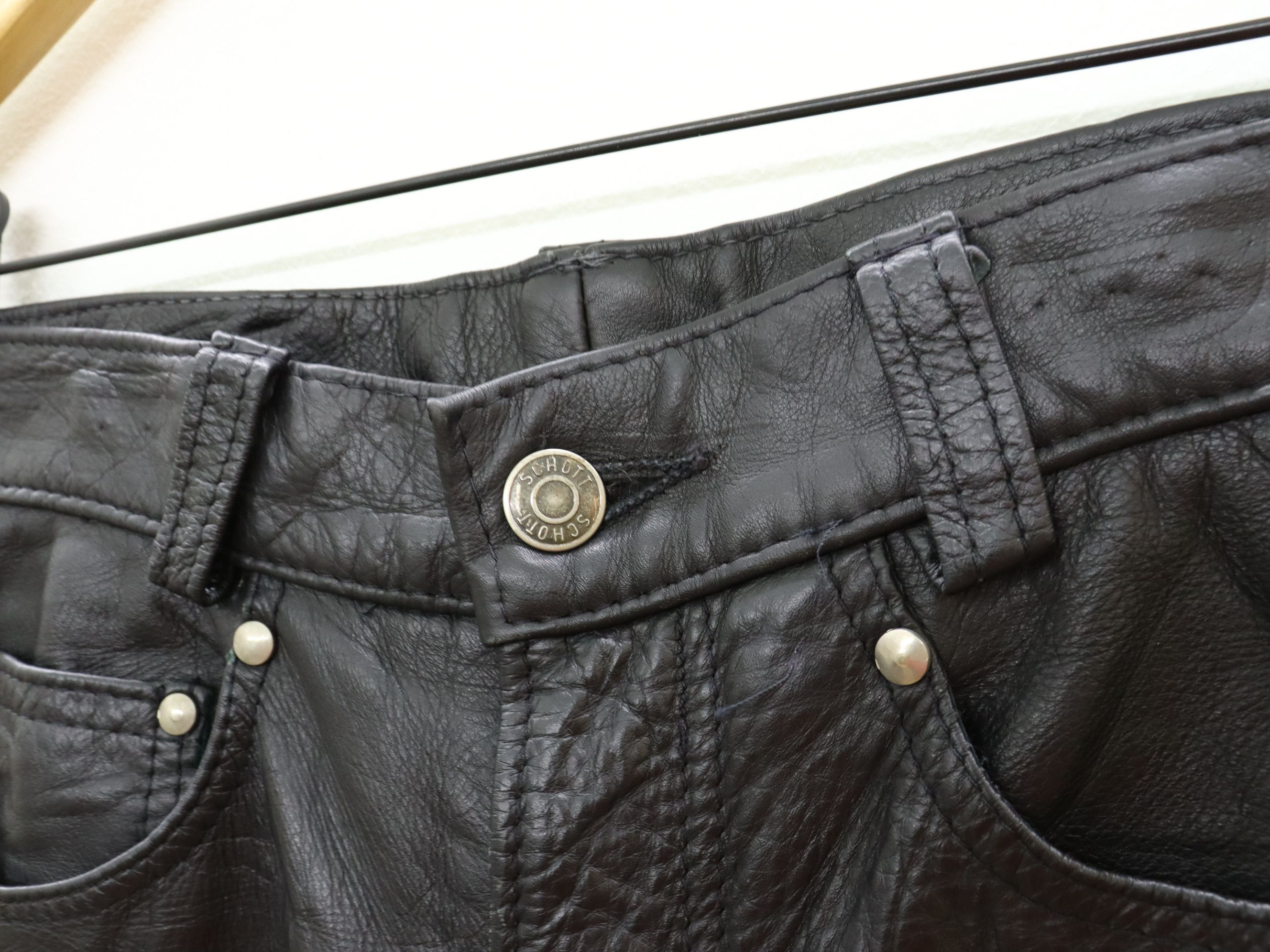 Leather × Schott Schott N.Y.C. Leather Pant MADE IN USA Size US 28 / EU 44 - 8 Thumbnail