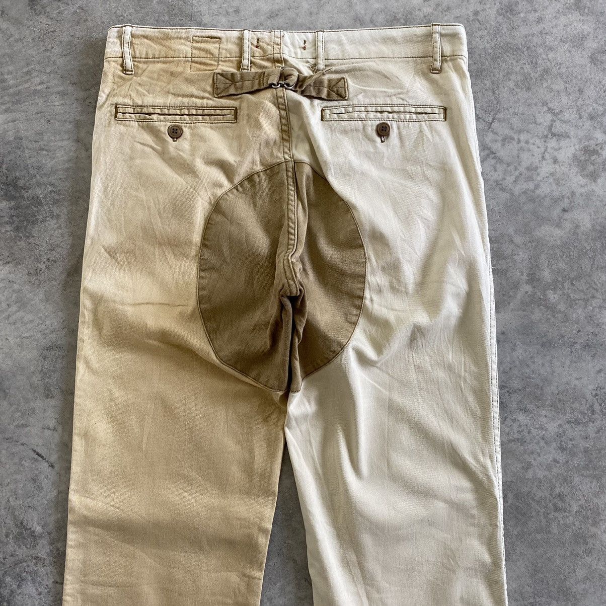 Japanese Brand Dip Ltd Cinch Back Patched Knee Chino Trousers Pants Size US 32 / EU 48 - 13 Thumbnail