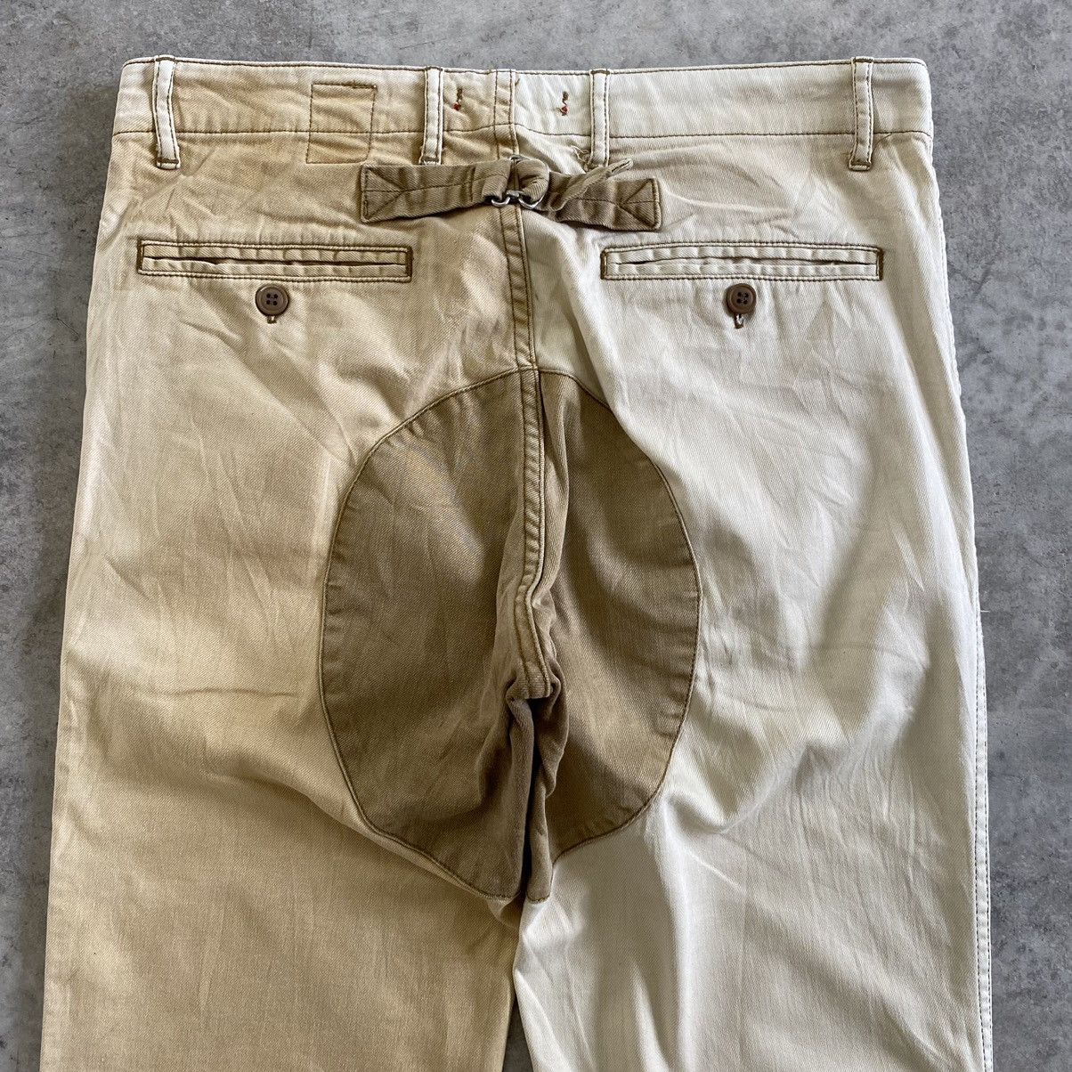 Japanese Brand Dip Ltd Cinch Back Patched Knee Chino Trousers Pants Size US 32 / EU 48 - 18 Thumbnail