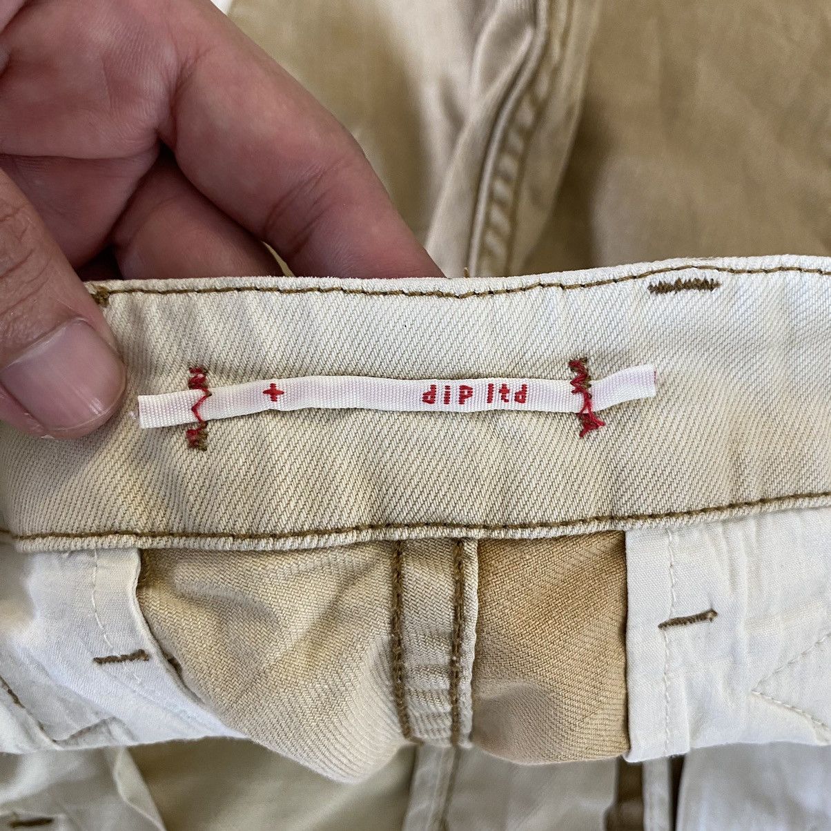 Japanese Brand Dip Ltd Cinch Back Patched Knee Chino Trousers Pants Size US 32 / EU 48 - 22 Thumbnail