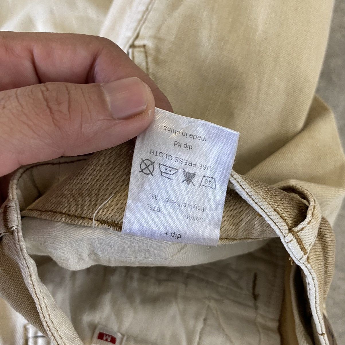 Japanese Brand Dip Ltd Cinch Back Patched Knee Chino Trousers Pants Size US 32 / EU 48 - 25 Thumbnail