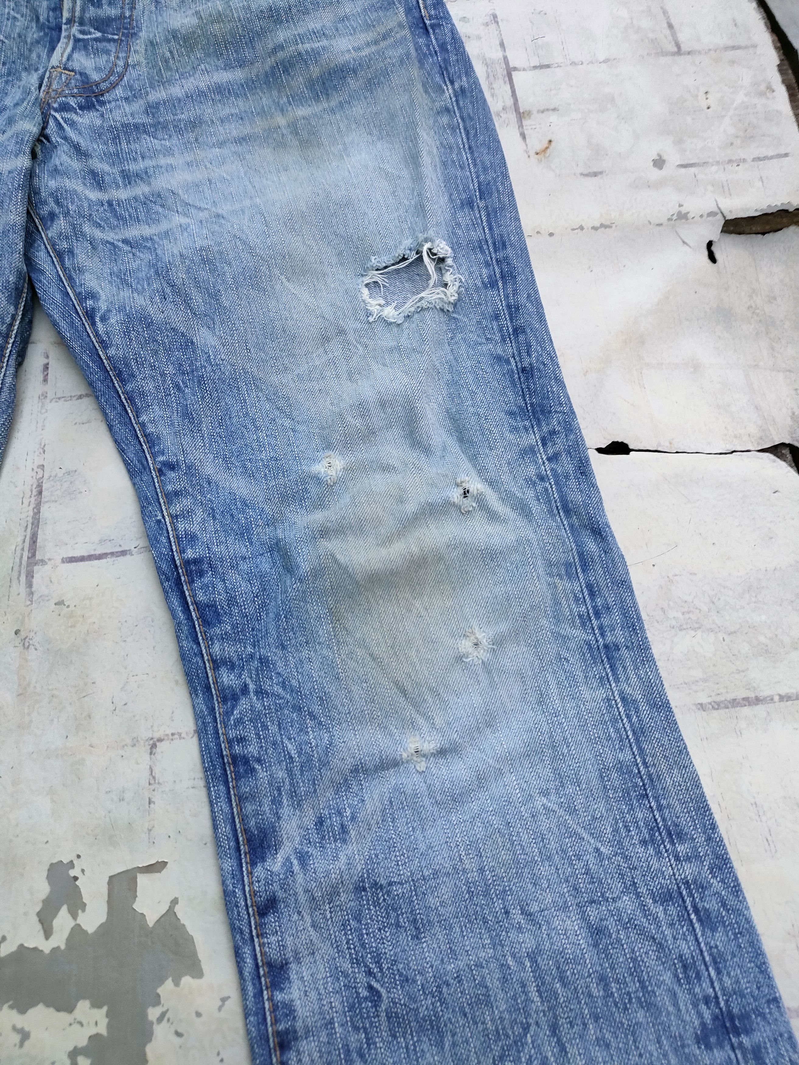 If Six Was Nine Flare🔥🔥Blue way Distressed Denim Jeans Size US 32 / EU 48 - 7 Thumbnail