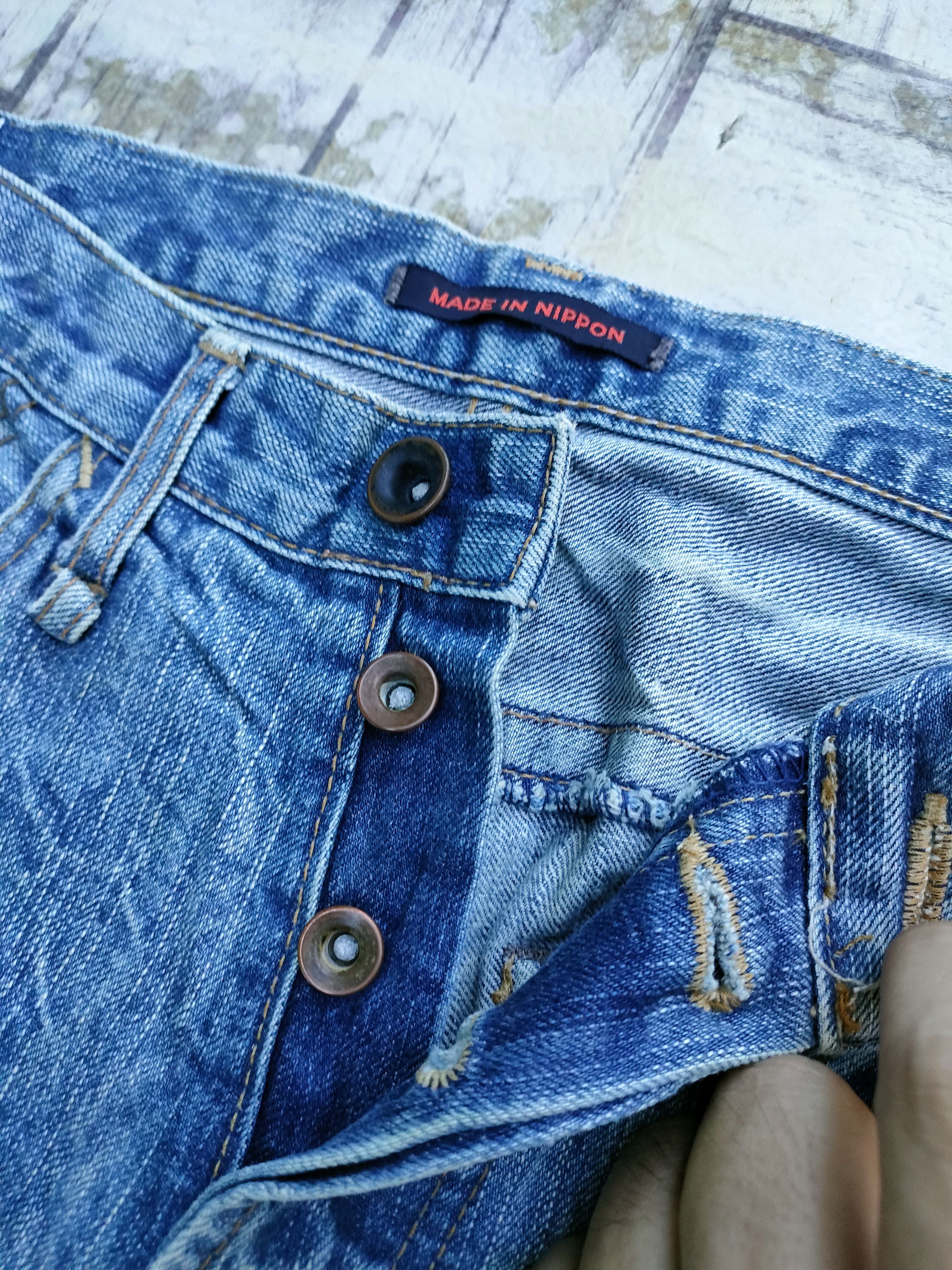 If Six Was Nine Flare🔥🔥Blue way Distressed Denim Jeans Size US 32 / EU 48 - 4 Thumbnail