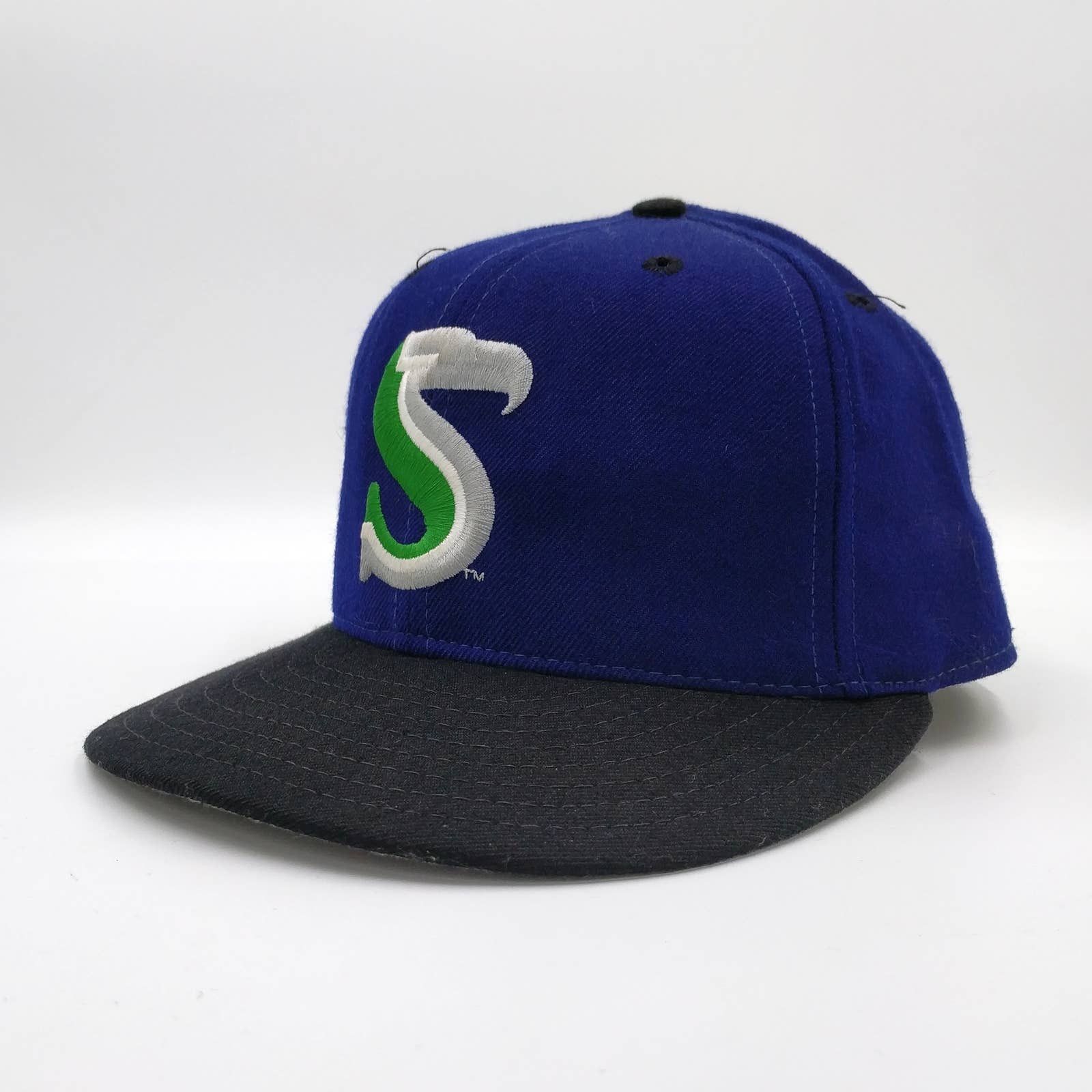 NFL × Vintage Vintage Seattle Seahawks Wool Fitted Hat NFL New Era 6 7/8 Size ONE SIZE - 3 Thumbnail