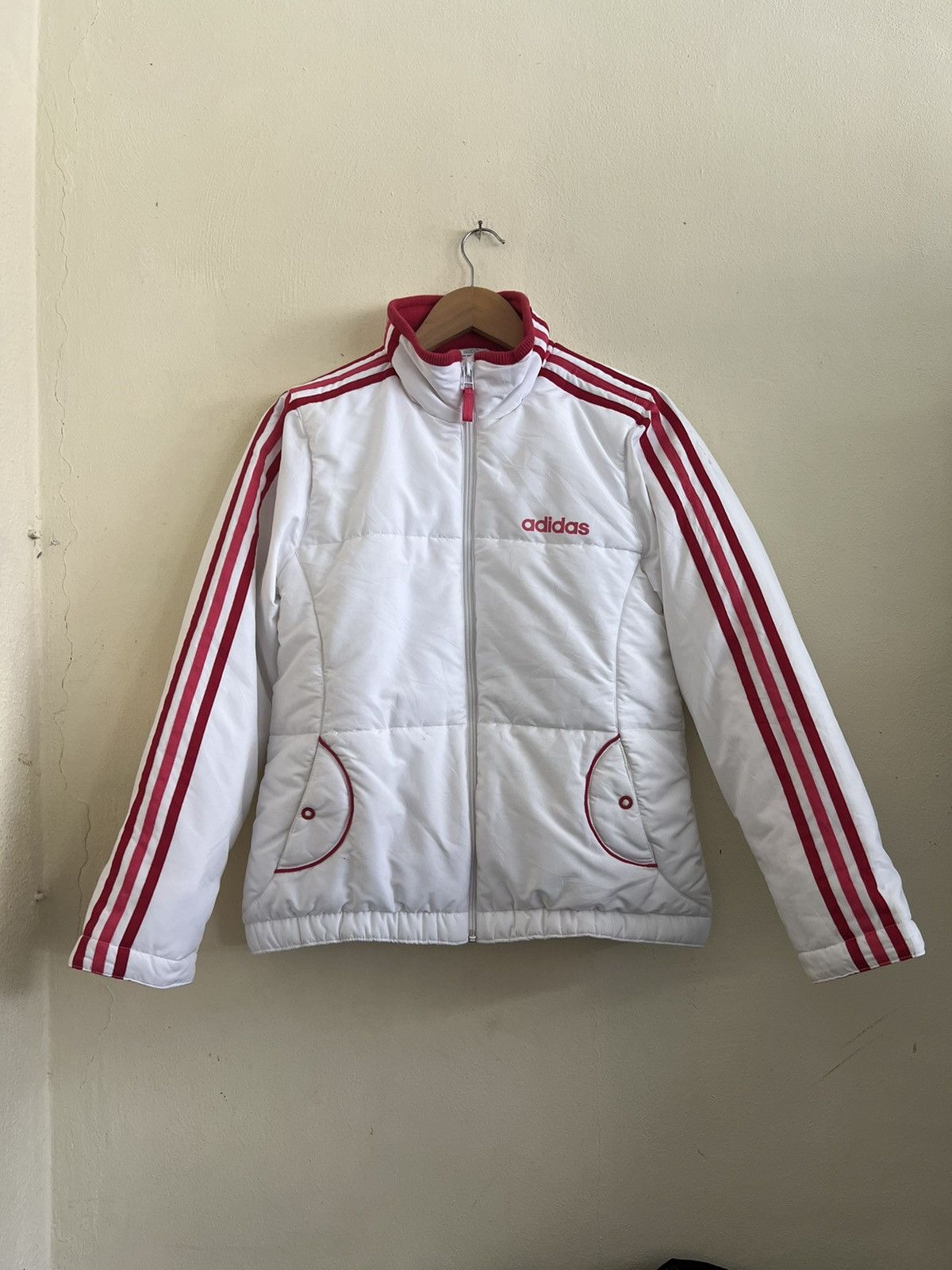 Adidas × Vintage Vintage Adidas Puffer White Jacket Size US M / EU 48-50 / 2 - 5 Thumbnail