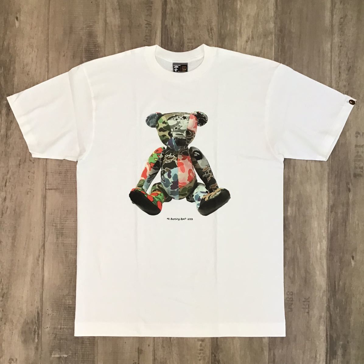 Bape 2004 BAPE BEAR T-shirt psyche camo teddy bear Size US L / EU 52-54 / 3 - 1 Thumbnail